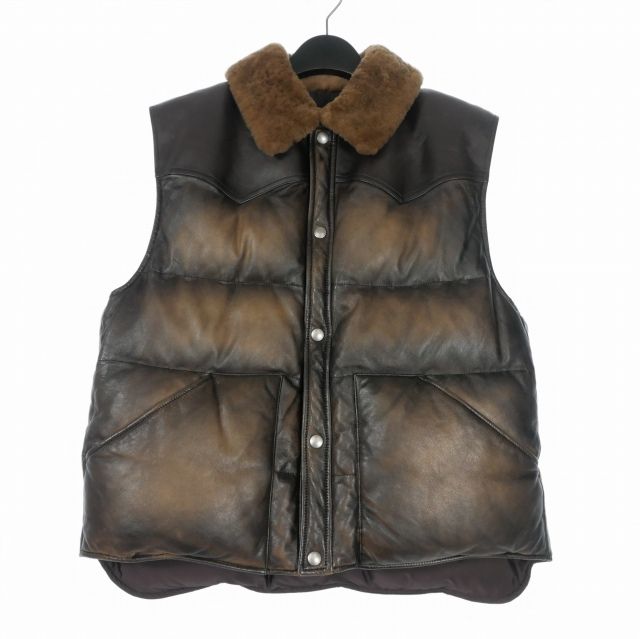 プラダ PRADA ナッパレザー ダウンベスト ジャケット シープスキン 48