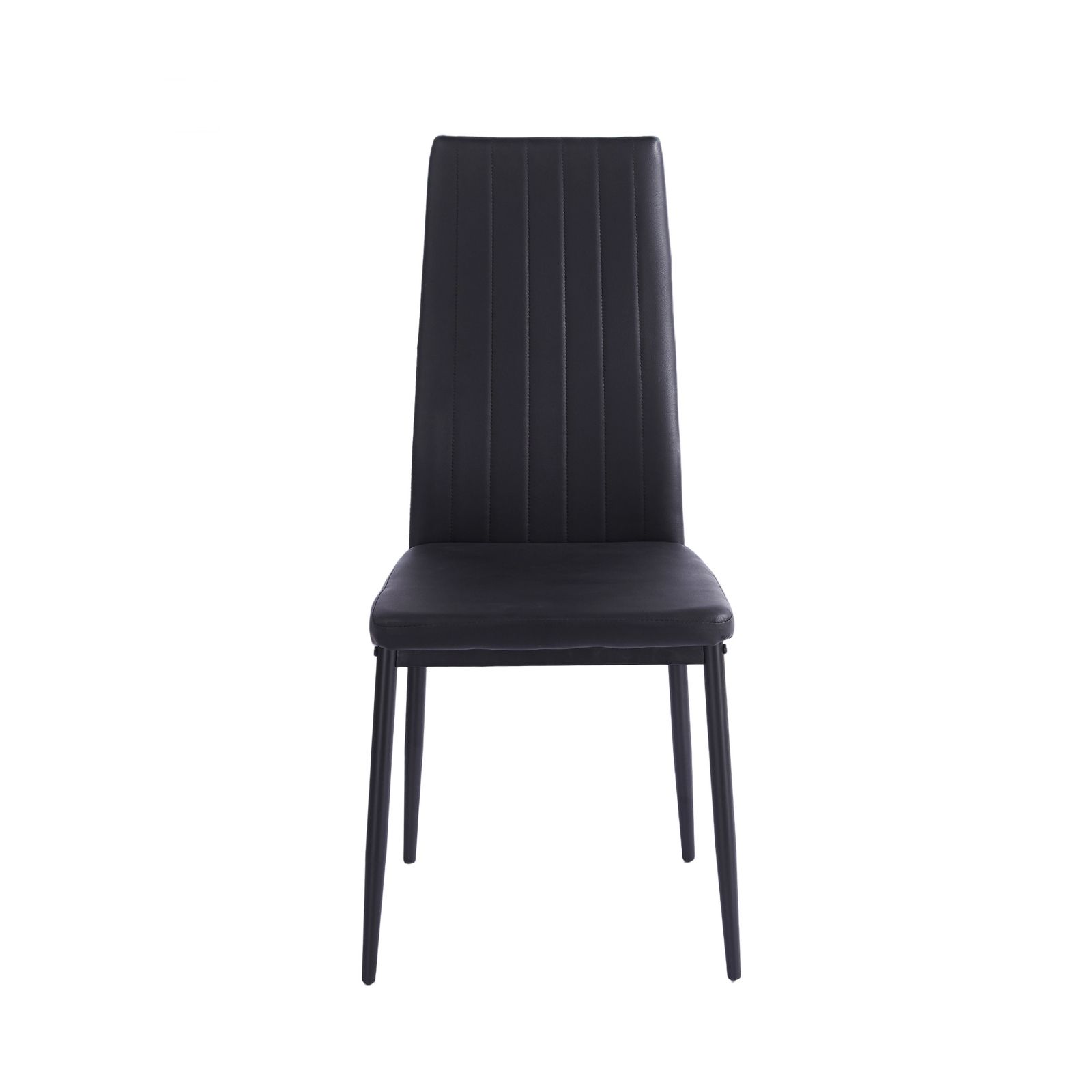 数量限定セール」 4 脚セット ダイニングチェア ブラック PU ブラック