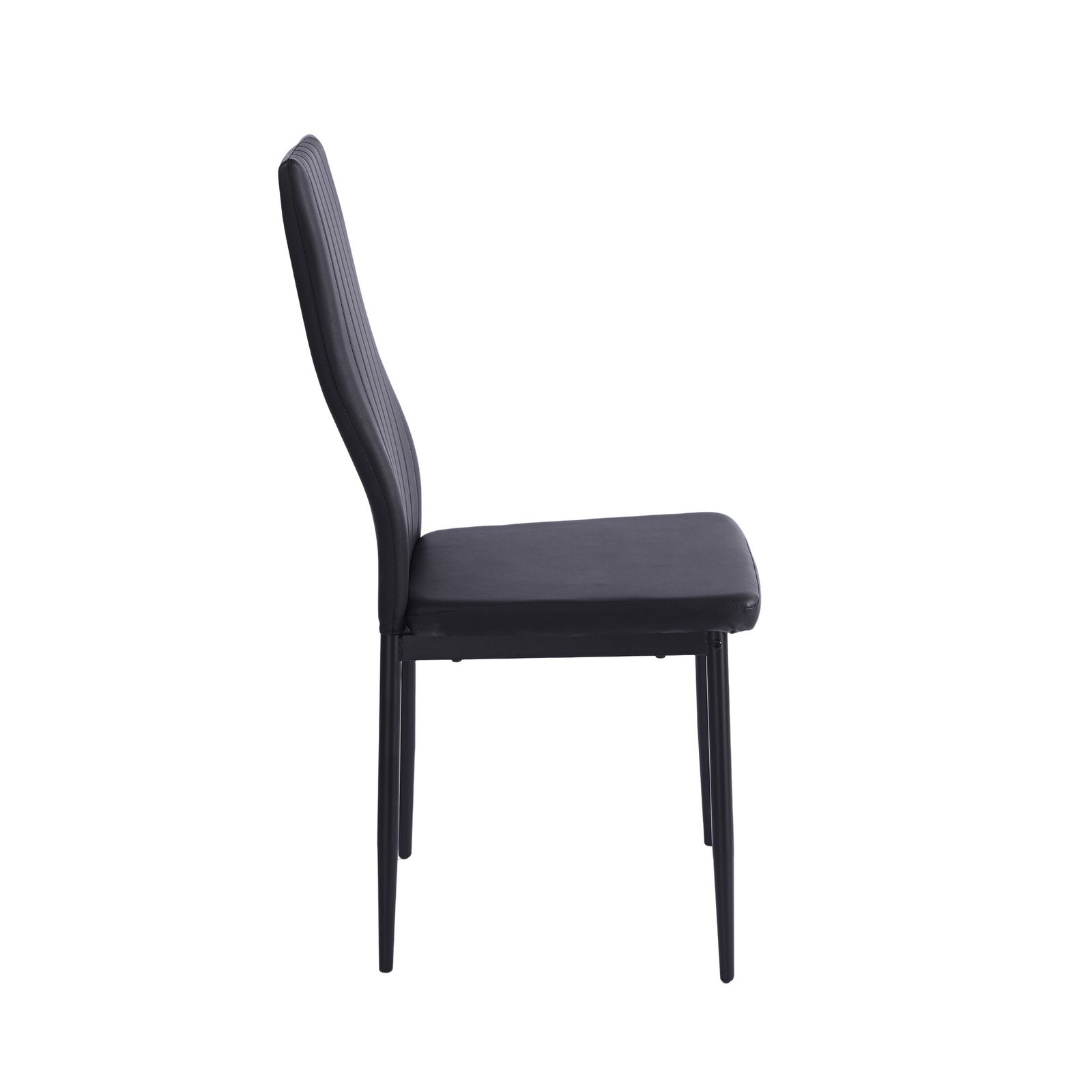 数量限定セール」 4 脚セット ダイニングチェア ブラック PU ブラック