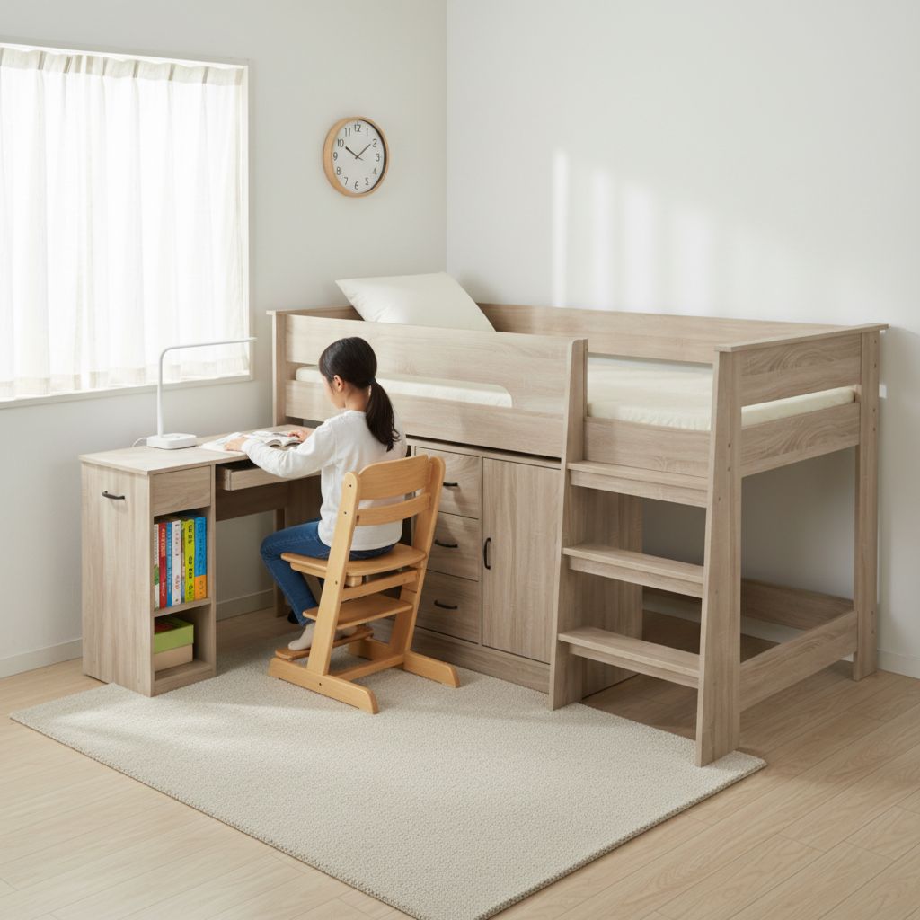全新品 【3梱包】システムベッド 3点セット 分離可能 高さ115cm 