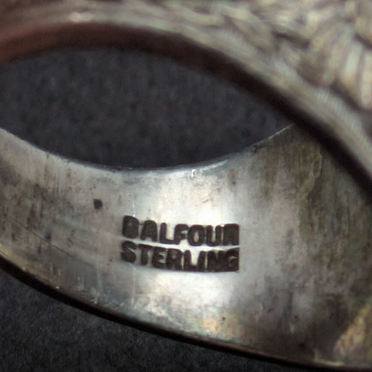 1960年代 Balfour FFAリング 20号 シルバー925 18g シャンパンシルバー 