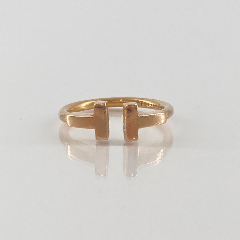 TIFFANY&Co.（ティファニー） Tワイヤー Au750 ＃7号 リング・指輪