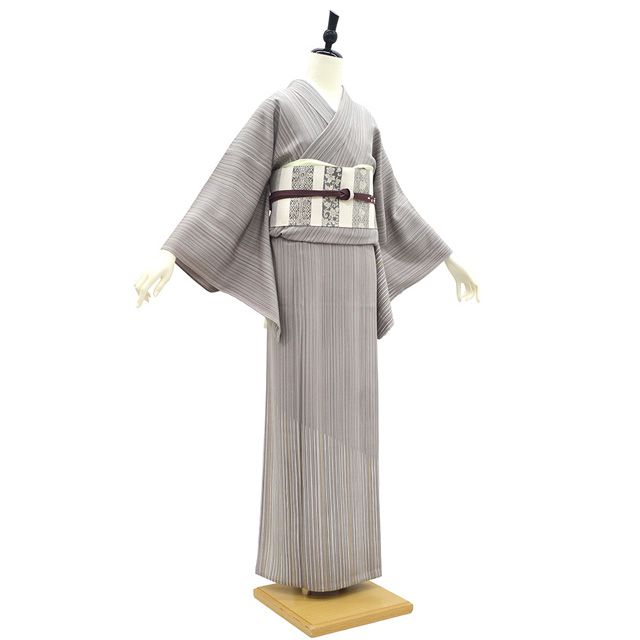 新古品】 訪問着 単衣 着物 未使用 正絹 春 秋 吉百楽跡師 落款 金彩 