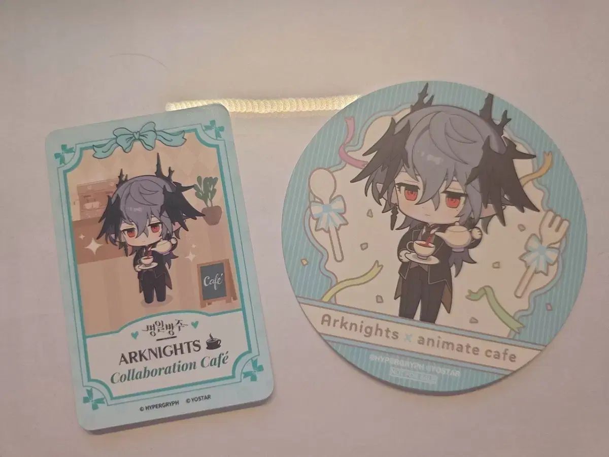 アークナイツ アニメイト カフェ コラボ 紙類コースター+トレカ ロゴス