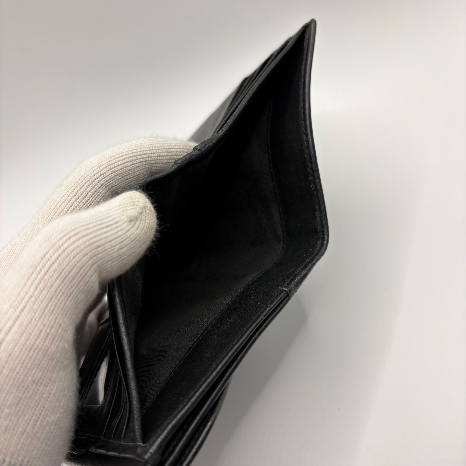 Paloma Picasso パロマピカソ 二つ折り財布 黒 ブラック レザー カード