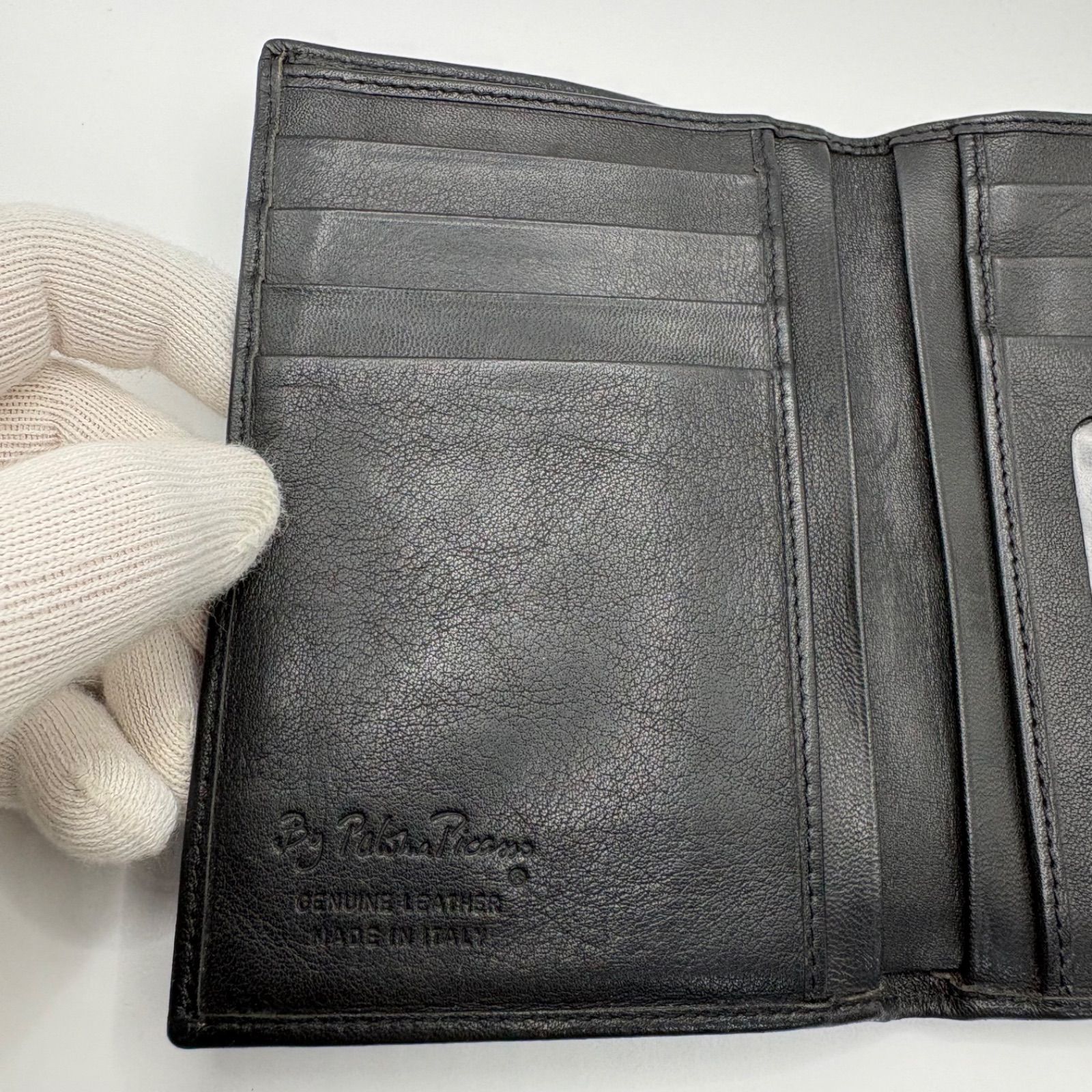 Paloma Picasso パロマピカソ 二つ折り財布 黒 ブラック レザー カード