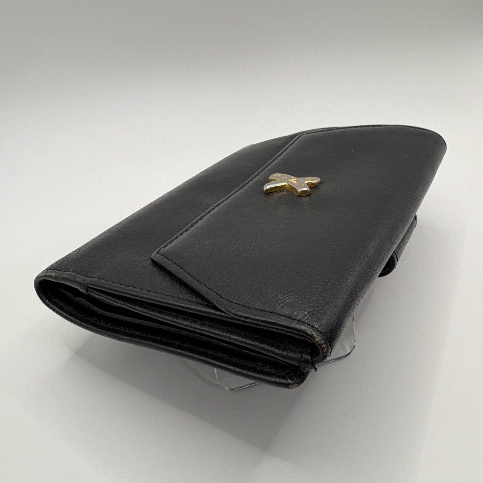 Paloma Picasso パロマピカソ 二つ折り財布 黒 ブラック レザー カード