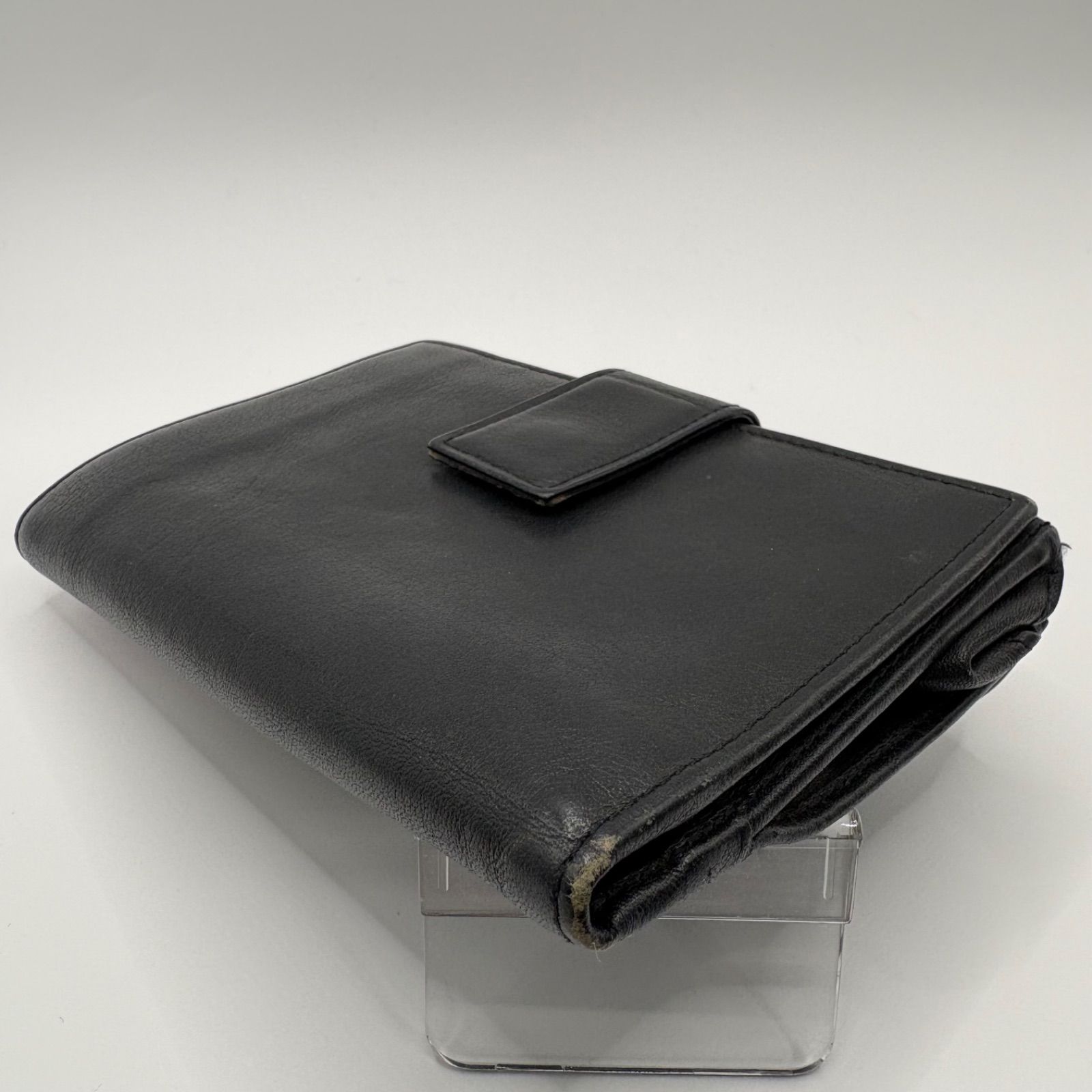 Paloma Picasso パロマピカソ 二つ折り財布 黒 ブラック レザー カード