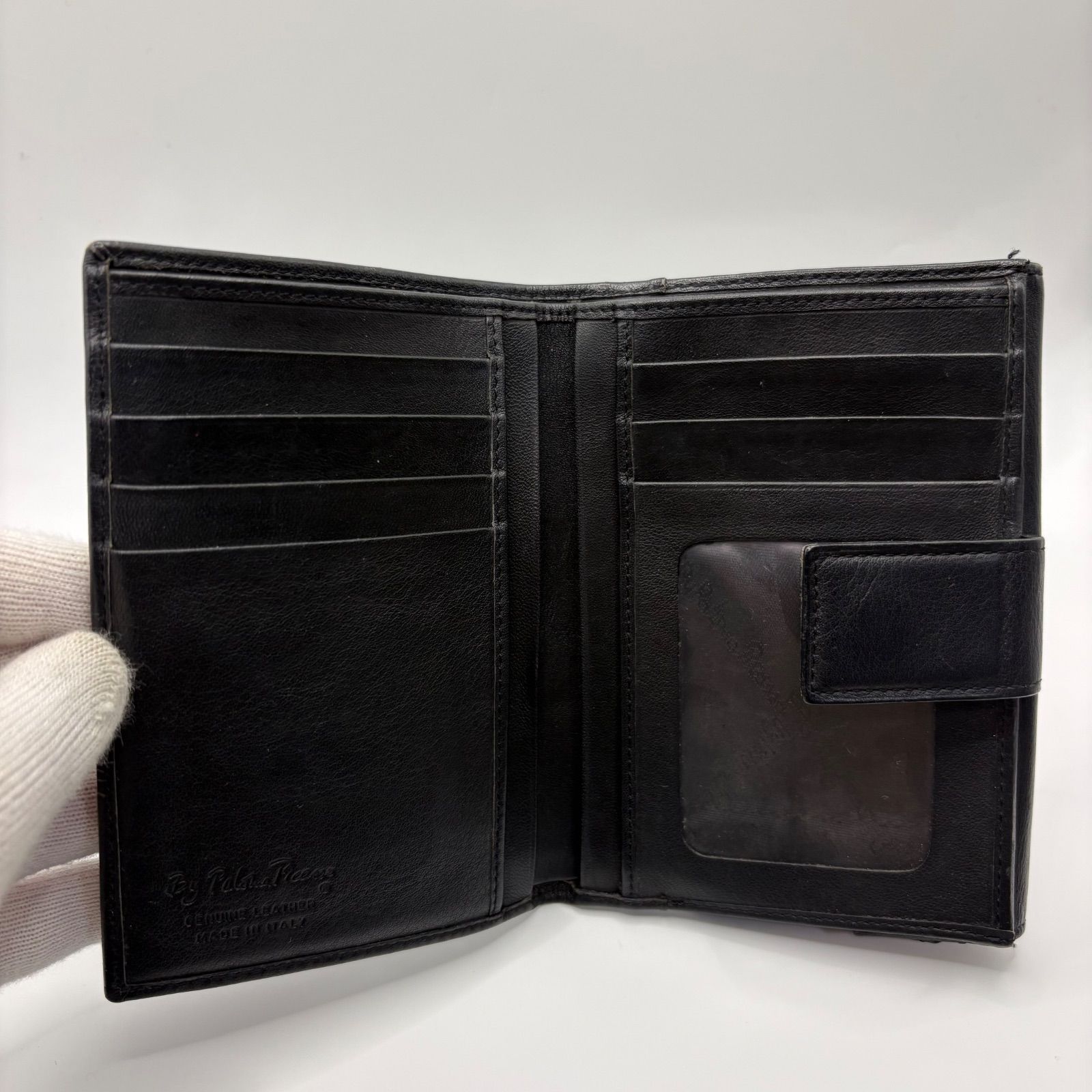 Paloma Picasso パロマピカソ 二つ折り財布 黒 ブラック レザー カード