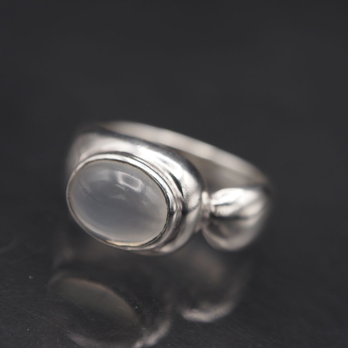 Q518 キャッツアイストーン 925刻印 リング デザイン シルバー 指輪 2