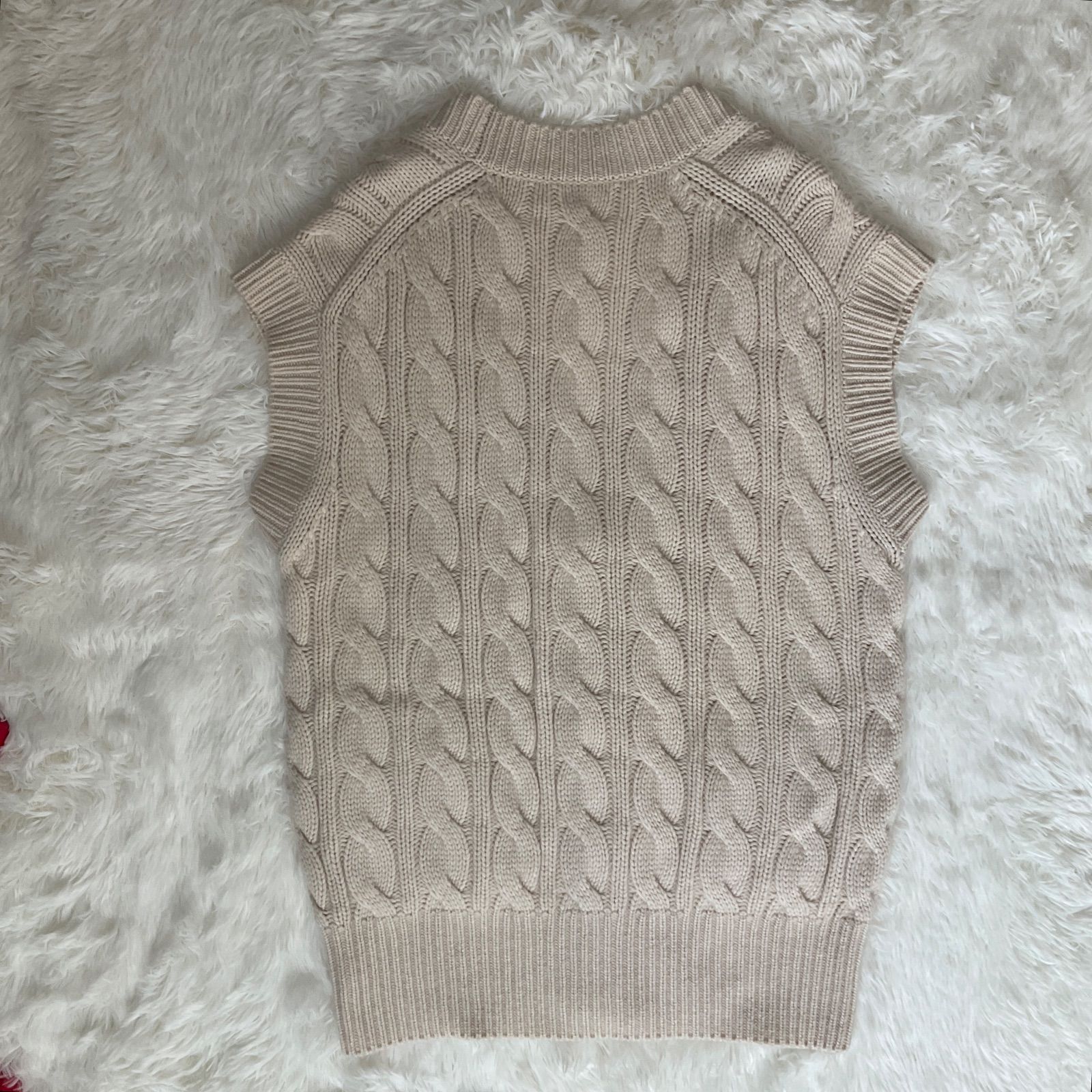 美品✨タグ有り BLAMINK カシミヤ ニット ベスト サイズ38 ベージュ