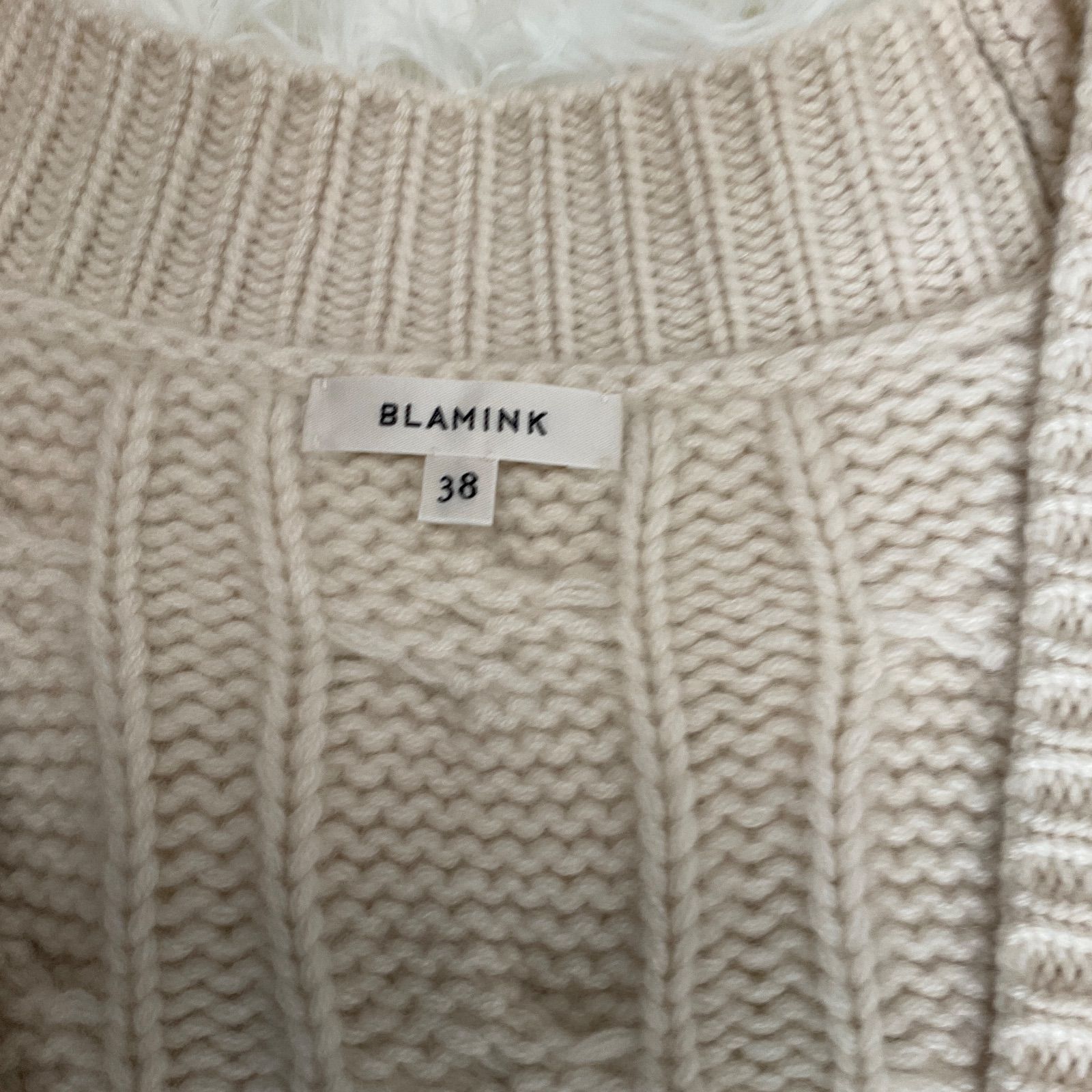 美品✨タグ有り BLAMINK カシミヤ ニット ベスト サイズ38 ベージュ
