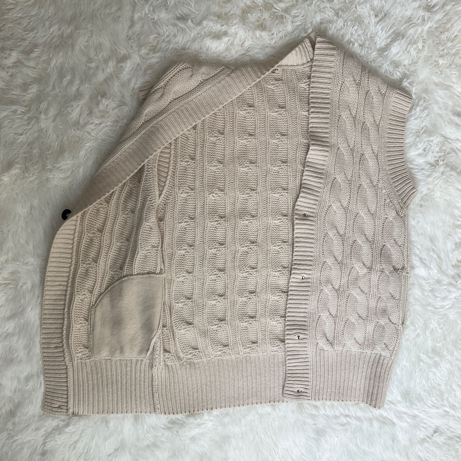 美品✨タグ有り BLAMINK カシミヤ ニット ベスト サイズ38 ベージュ