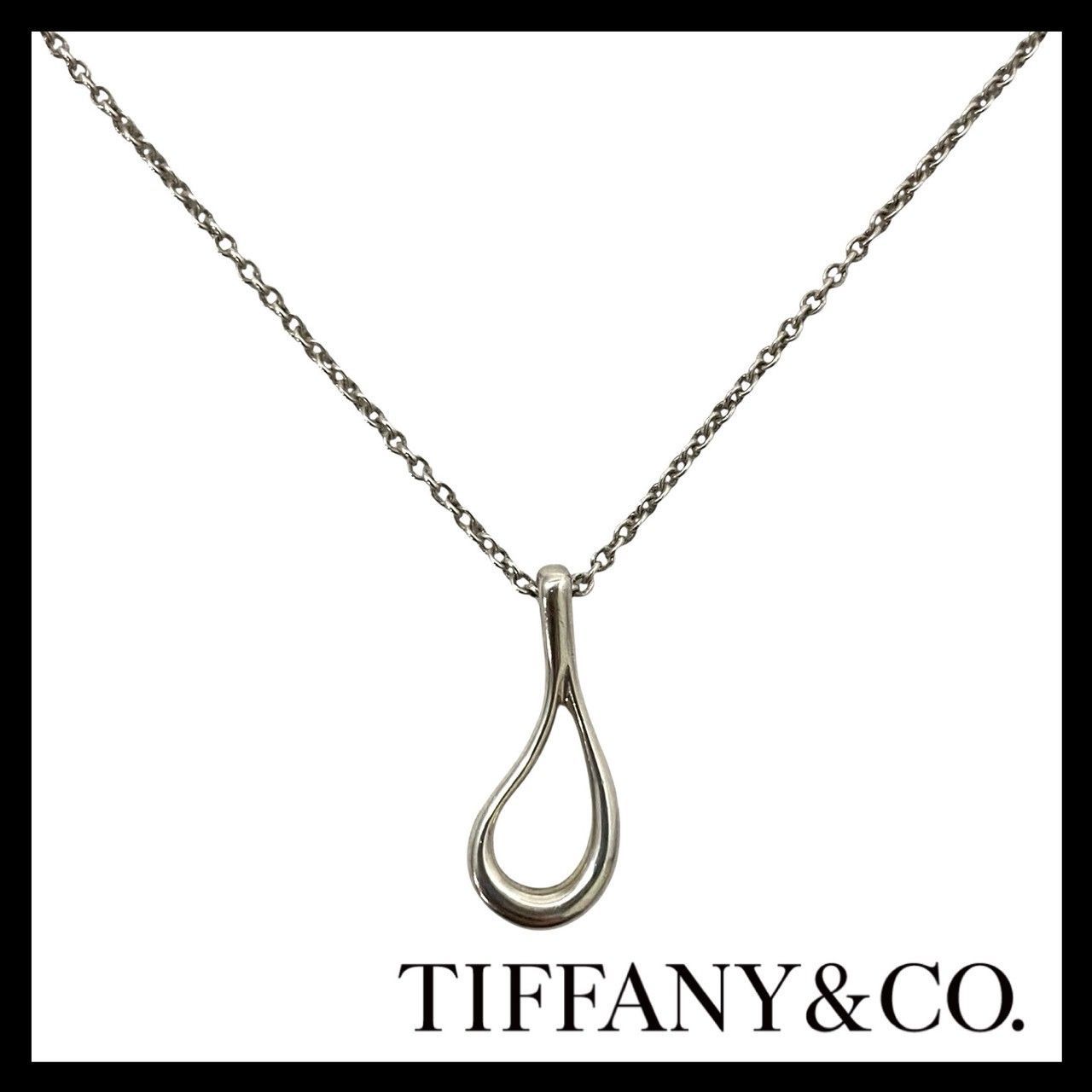 M【TIFFANY&Co.】オープン ティアドロップ ネックレス ELSA PERETTI