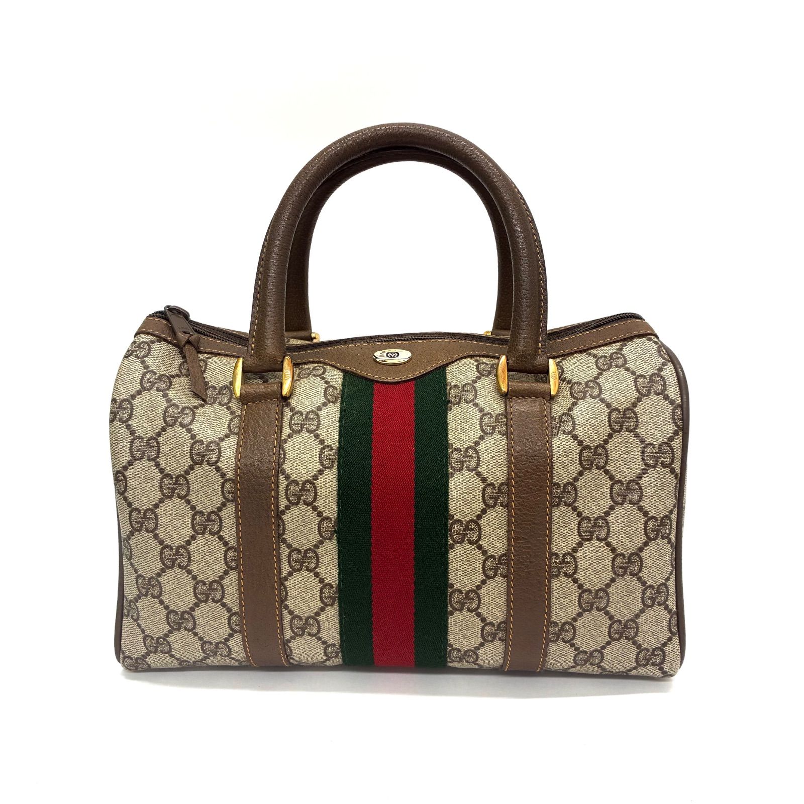 GUCCI オールドグッチ GG柄 シェリーライン ミニボストン型 ジャンク 希少】GUCCI オールドグッチ GG柄 シェリーライン ミニボストンバッグ