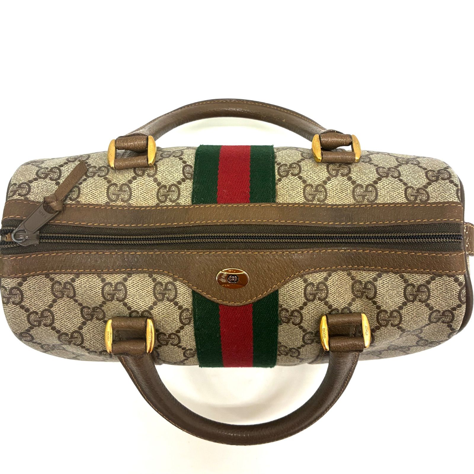 GUCCI オールドグッチ GG柄 シェリーライン ミニボストン型 ジャンク 注目ブランドのギフト GUCCI オールドグッチ GG柄 シェリーライン ミニ