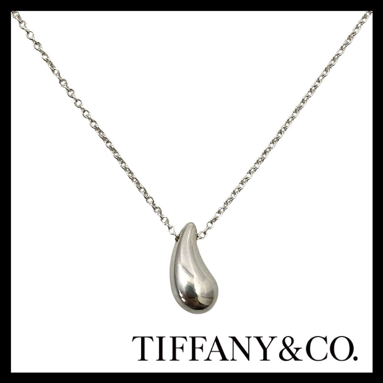 M【TIFFANY&Co.】ティアドロップ ネックレス ELSA PERETTI/エルサ