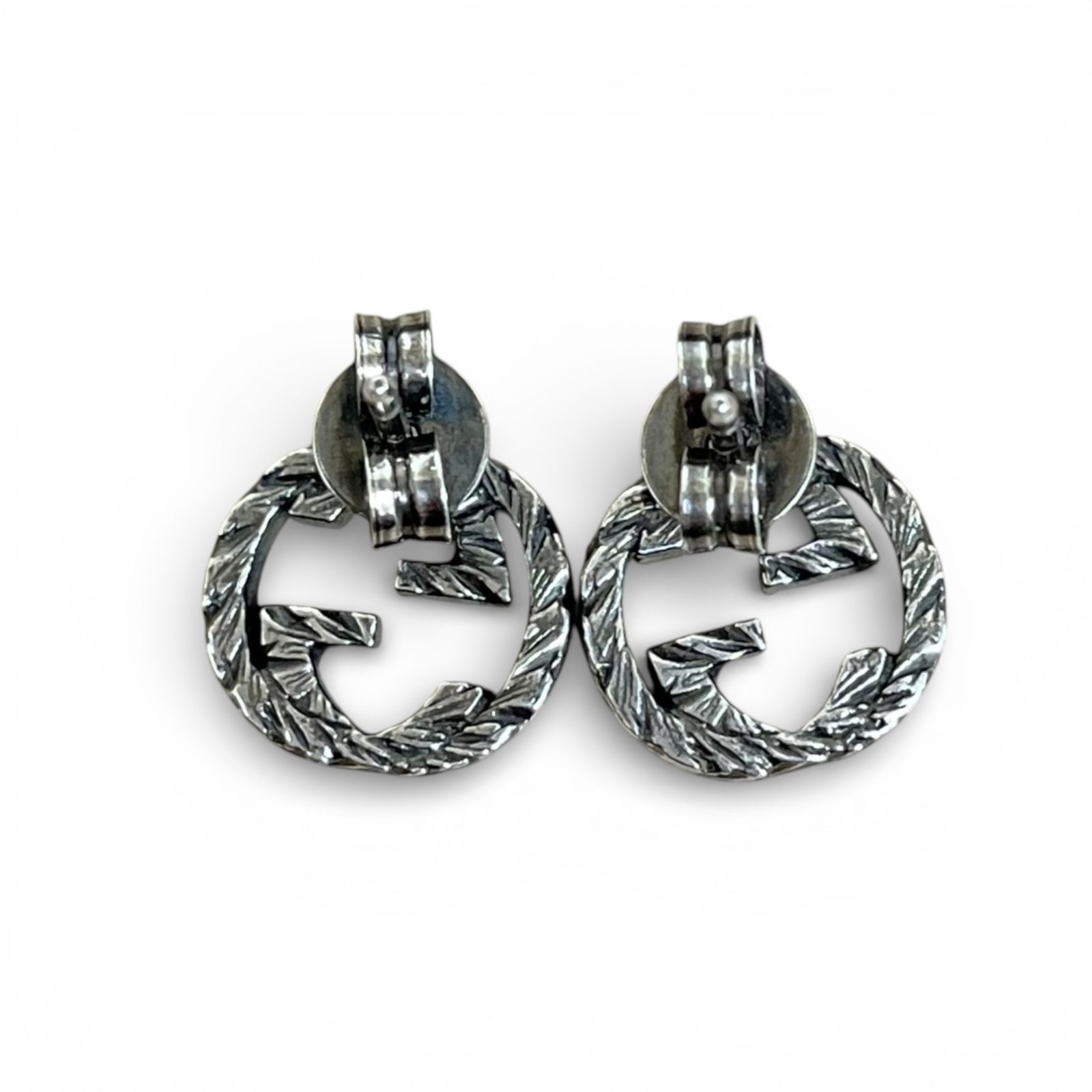 GUCCI グッチ ピアス インターロッキングG アラベスク スターリング