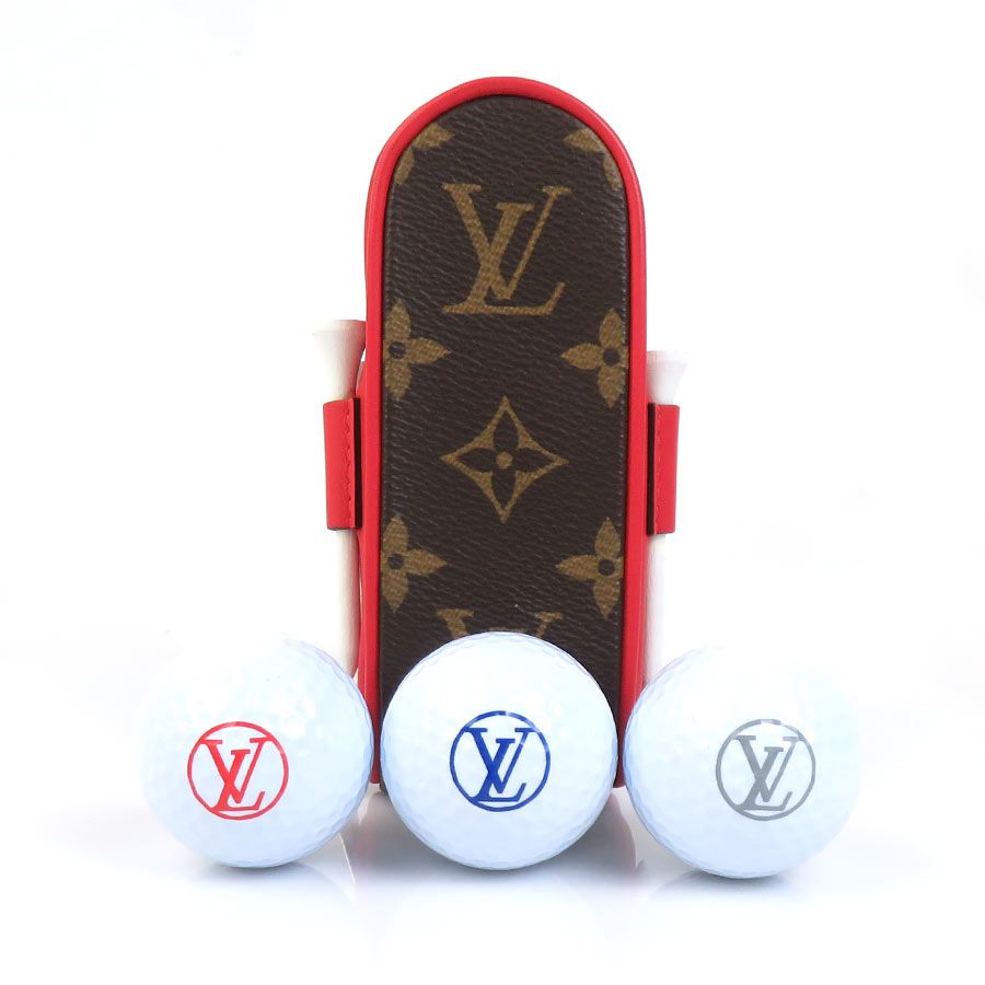 ルイ ヴィトン LOUIS VUITTON ゴルフボール ゴルフボールケース セット ゴルフ アンドリュース GI0297