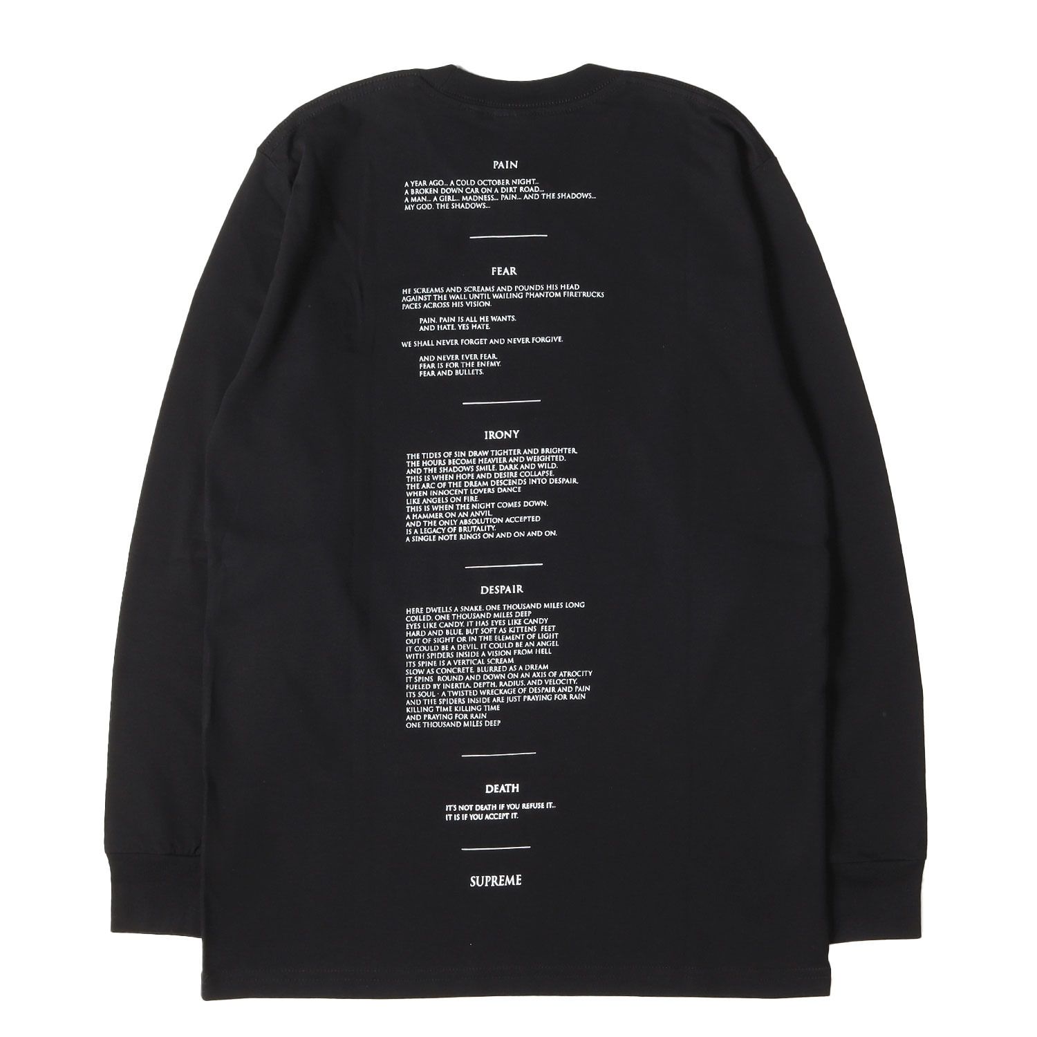 supreme THE CROW コラボ　ロングスリーブTシャツ 新品】Supreme シュプリーム Tシャツ ブラック 黒 サイズ:S | 21AW THE
