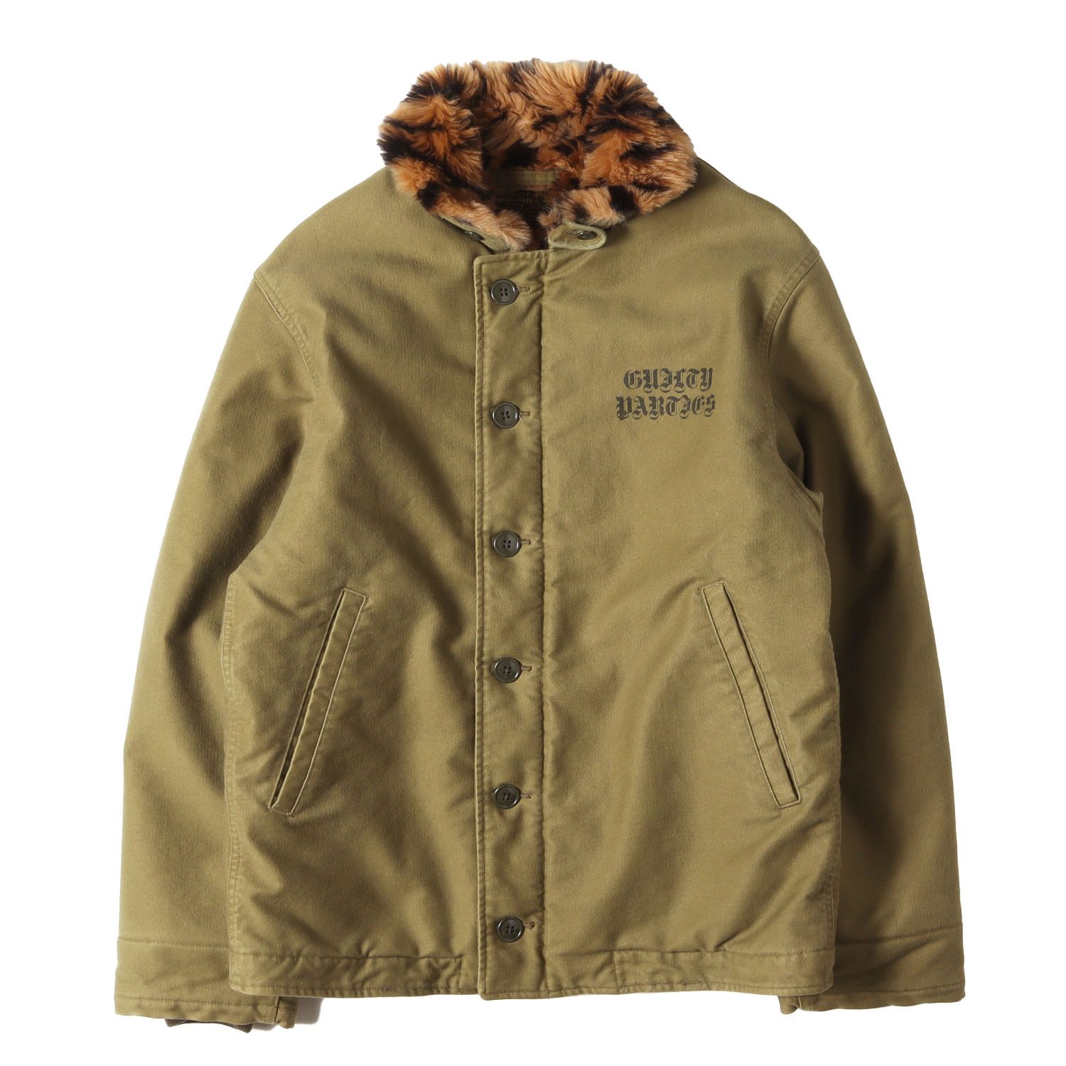 WACKO MARIA ジャケット カーキ サイズ:L | 21AW 裏地レオパード N-1