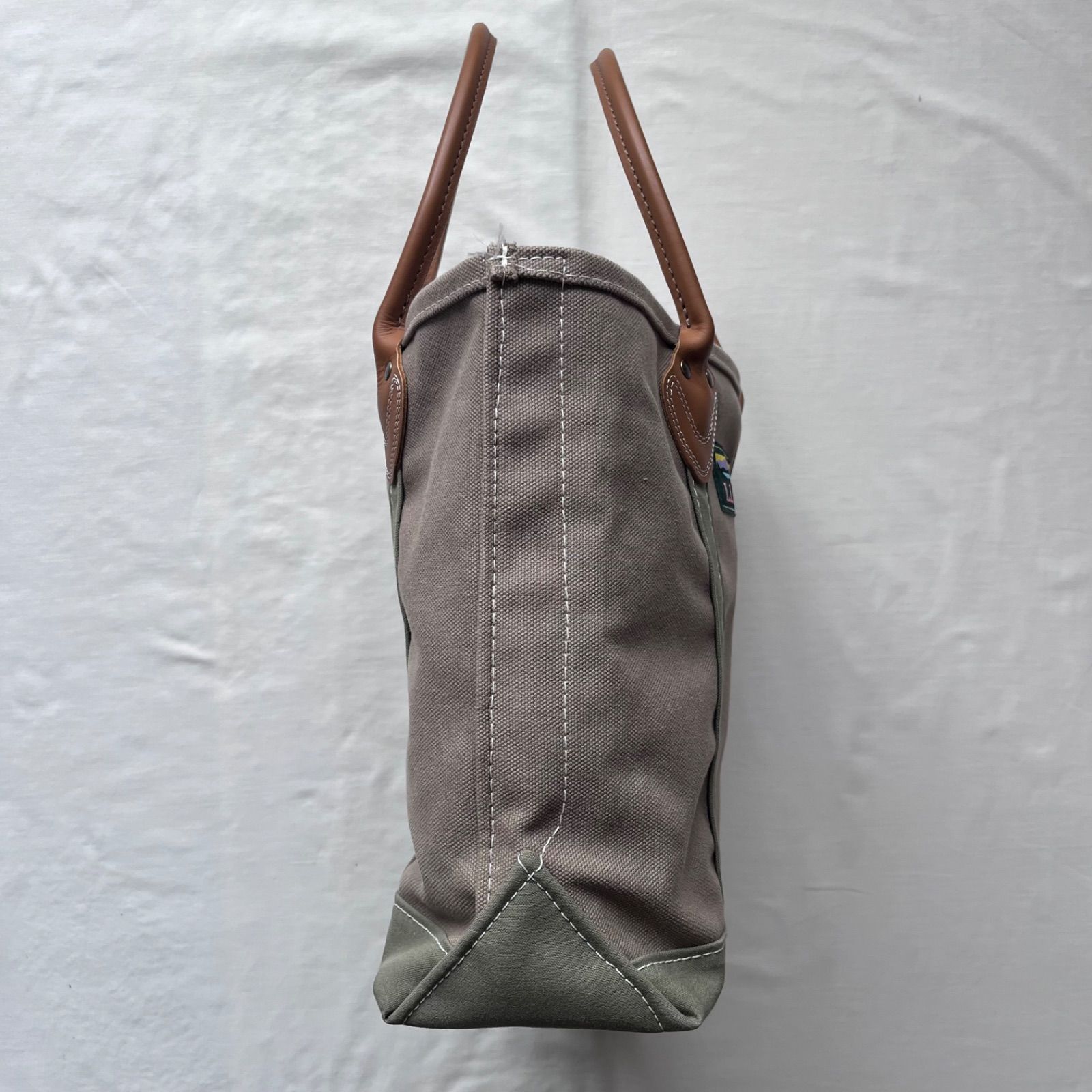エルエルビーン llbean トートバッグ tote bag レザーハンドル カーキ 
