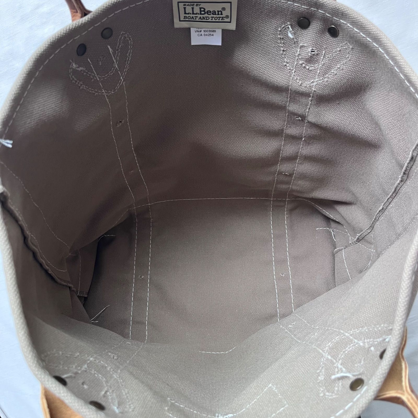 エルエルビーン llbean トートバッグ tote bag レザーハンドル カーキ 