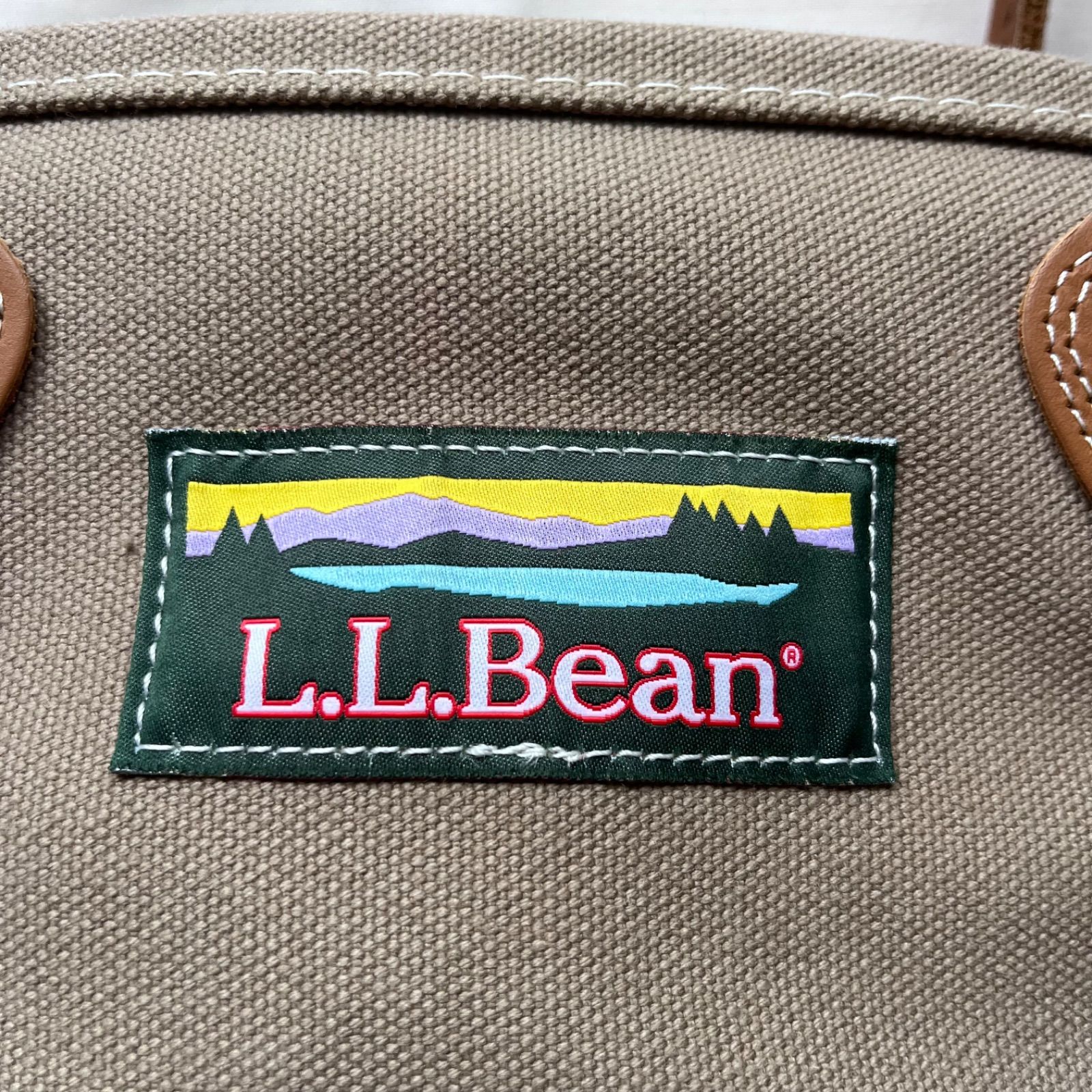 エルエルビーン llbean トートバッグ tote bag レザーハンドル カーキ 
