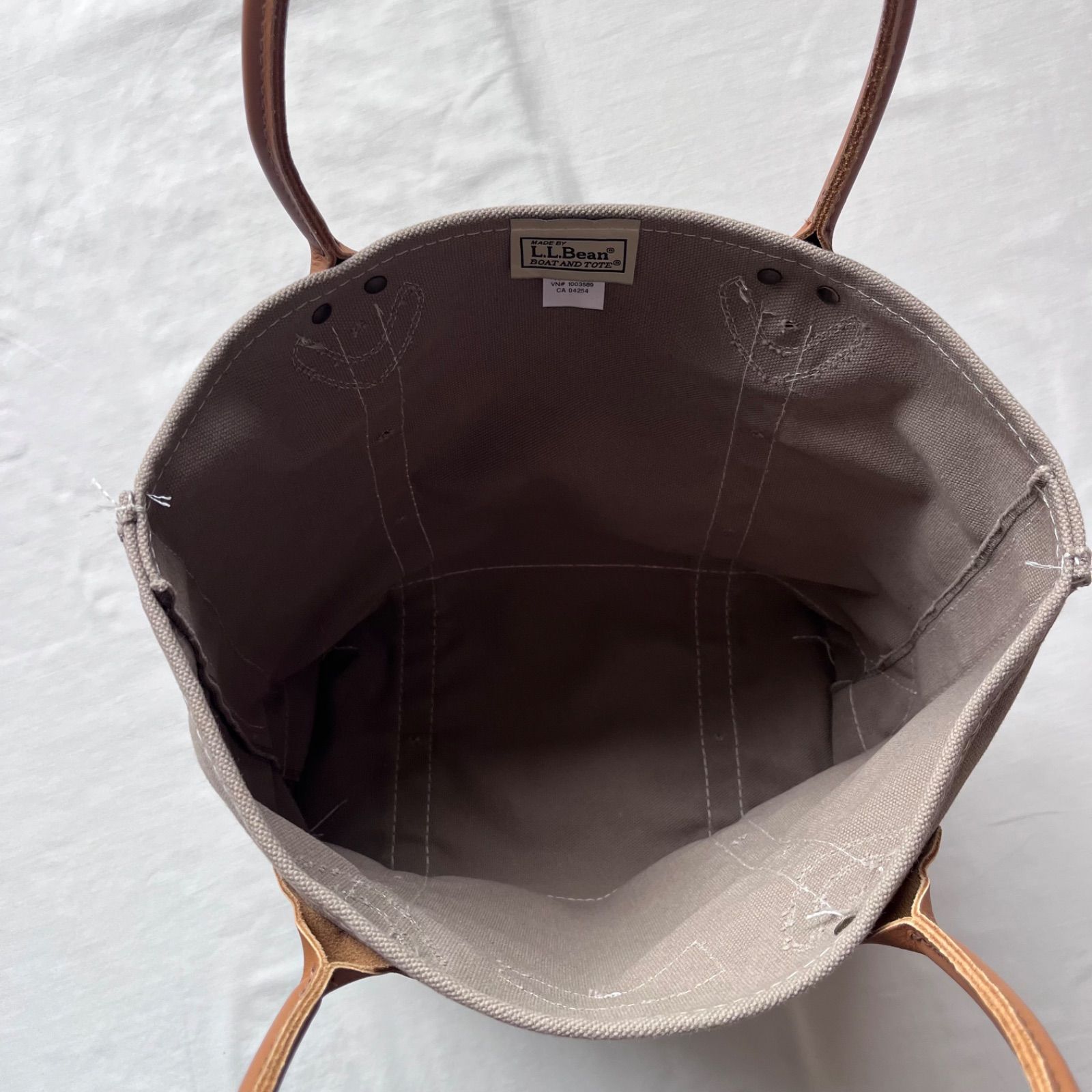 エルエルビーン llbean トートバッグ tote bag レザーハンドル カーキ 