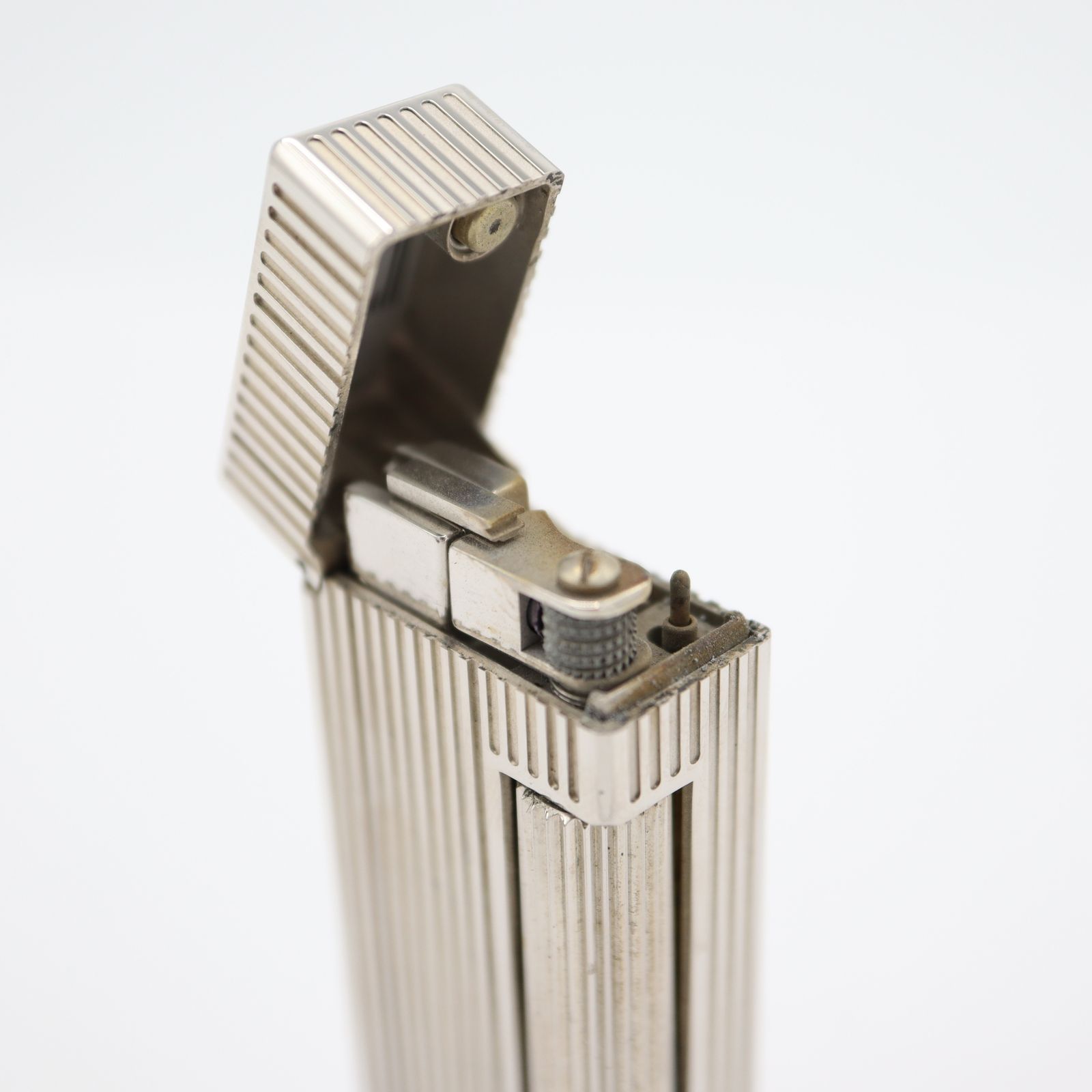 希少 dunhill ダンヒル ガスライター 喫煙具 シルバーカラー 着火確認 