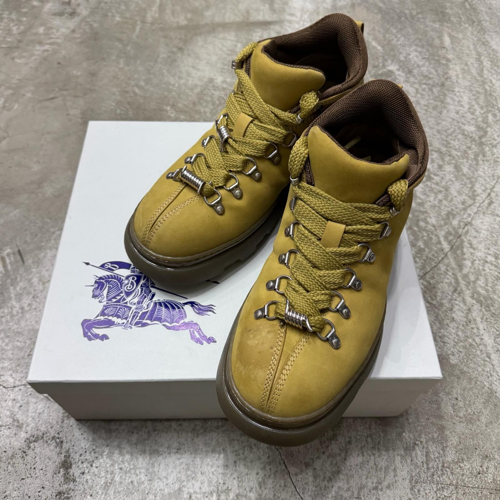 BURBERRY レザー トレッキングシューズ 革靴 ブーツ バーバリー 