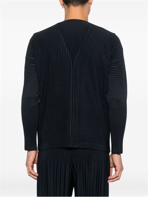 HOMME PLISSE' ISSEY MIYAKE プリーツ V ネック カーディガン 送料無料