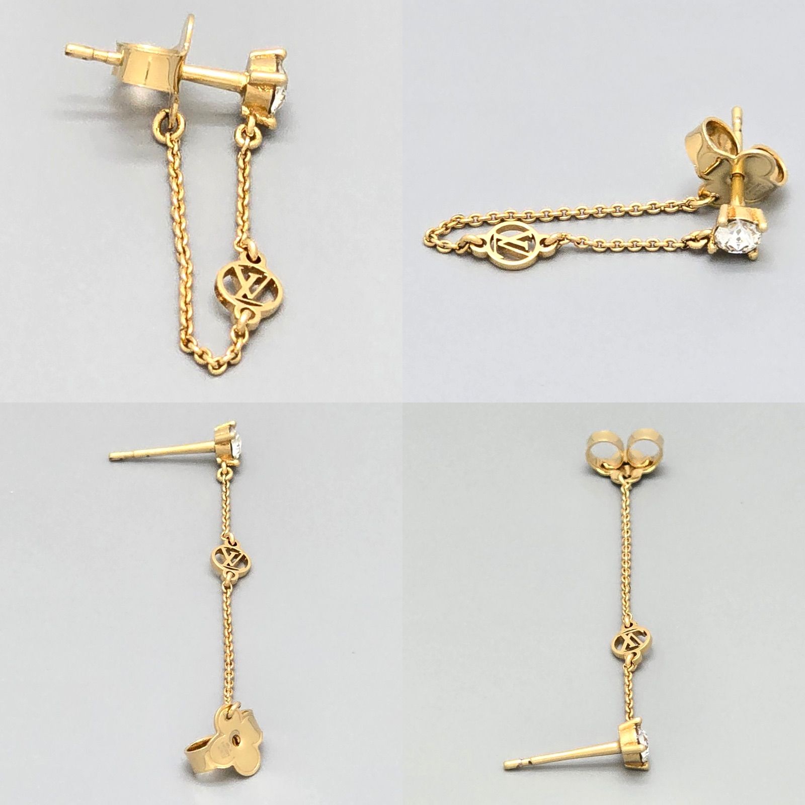 LOUIS VUITTON ルイヴィトン M00390 ピアス・プティルイ 両耳 ストラス