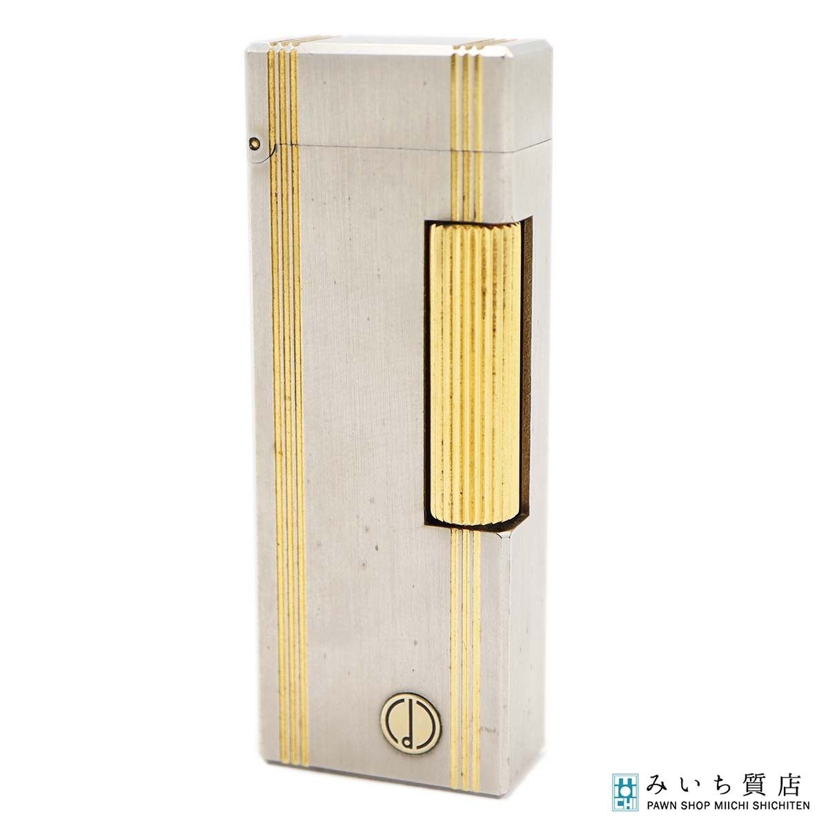 dunhill ダンヒル ライター ゴールドカラー 喫煙 ローラー式ガスライター公式直営ストア 【1円スタート】ダンヒル　Dunhill　ライター　ローラーガスライター　シルバー×ゴールド　ガスライター