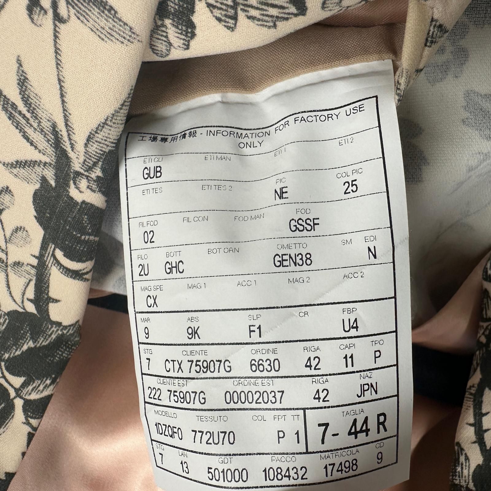 国内正規 GUCCI ボタニカル2Bテーラードジャケット 花柄 グッチ 772U70