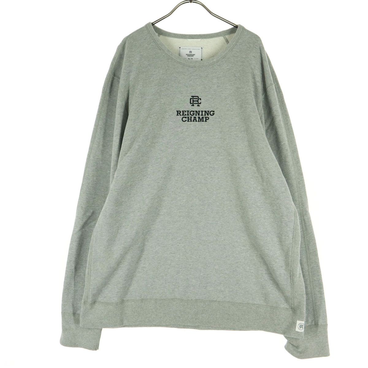 REIGNING CHAMP レイニングチャンプ 英字 長袖 トレーナー XL グレー 