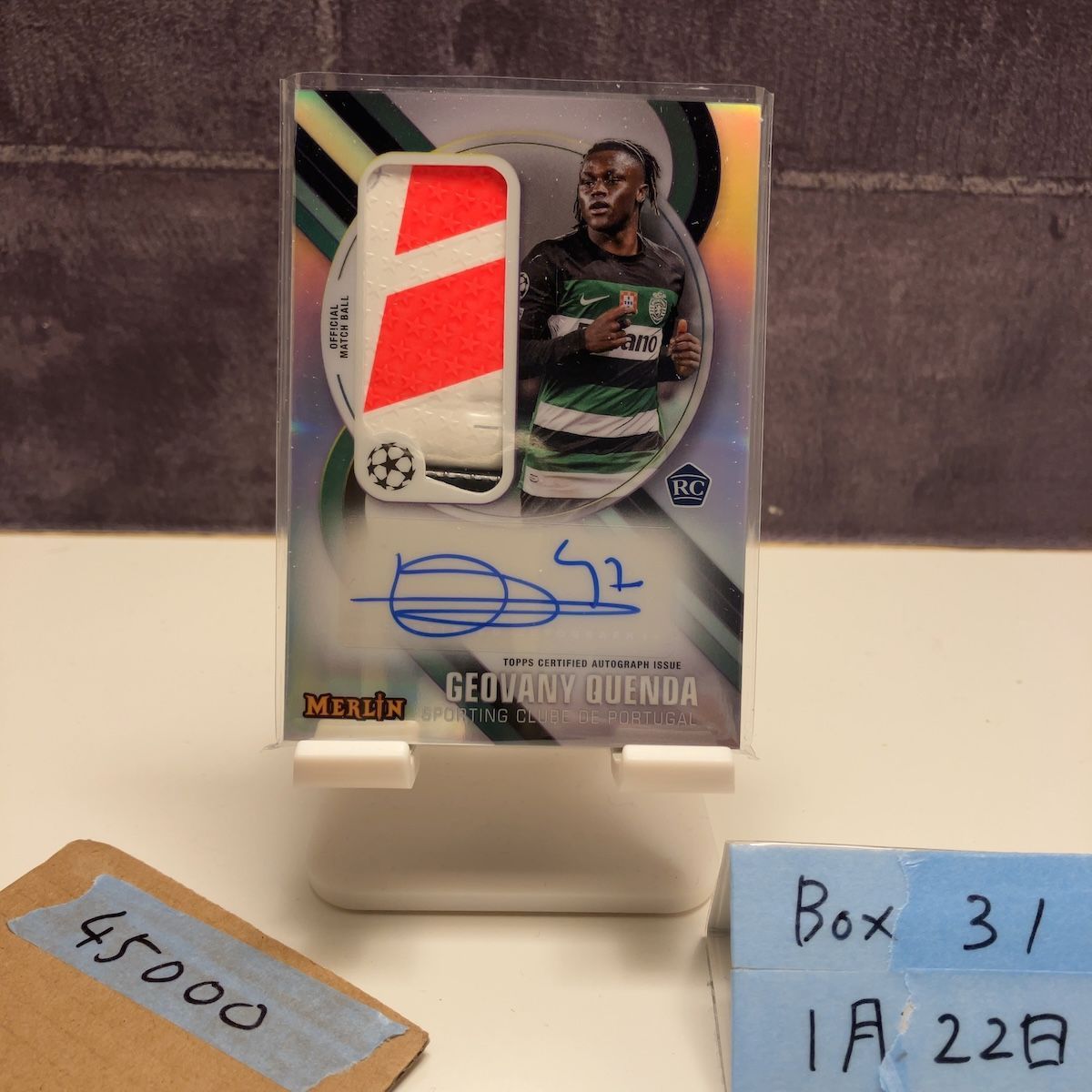 2024-25 Topps Merlin Geovany Quenda 直筆サインカード Sporting