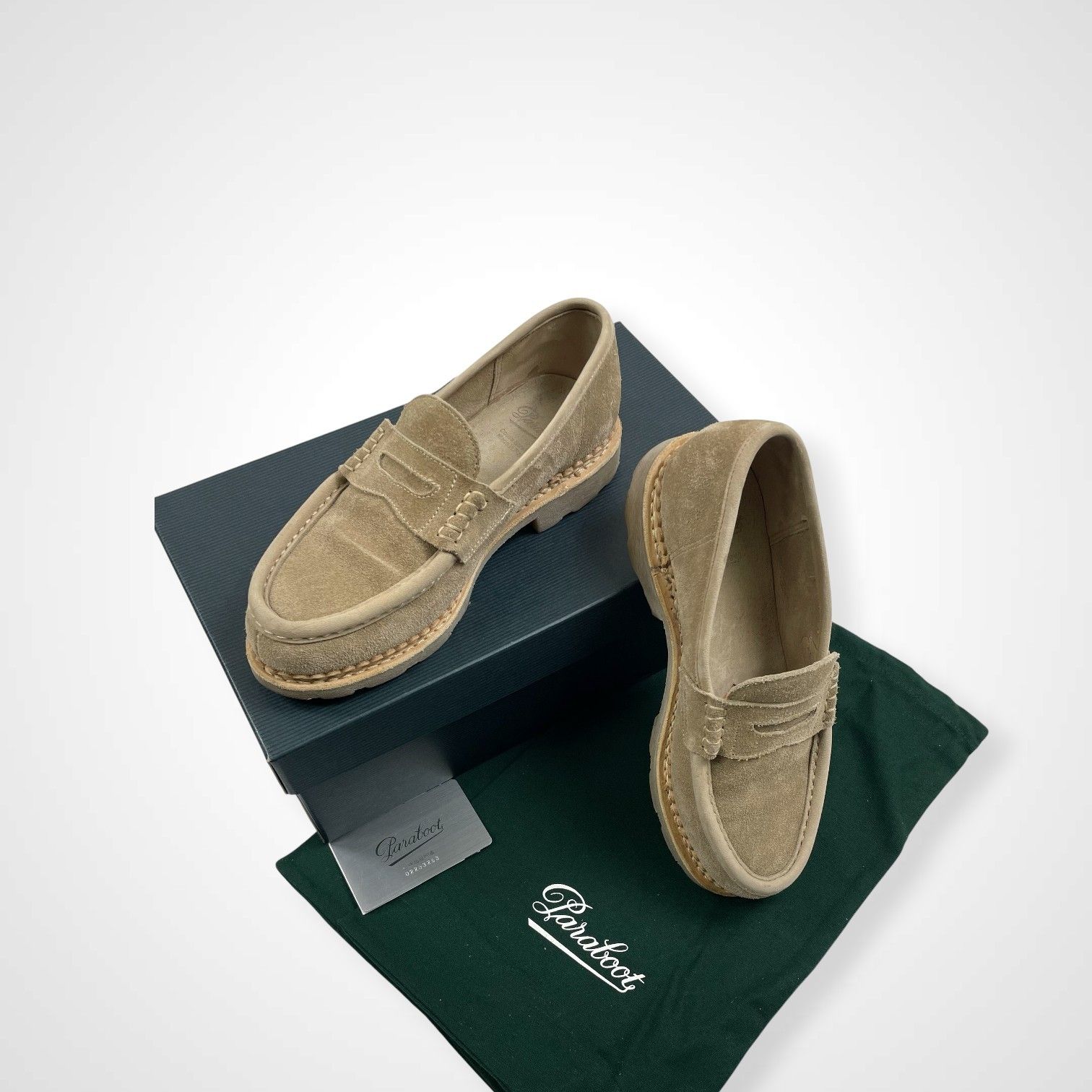 Paraboot パラブーツ / NANTESスウェードローファー 美品 箱付 参考定価：76，000+tax SIZE:5.5(24-24.5cm)