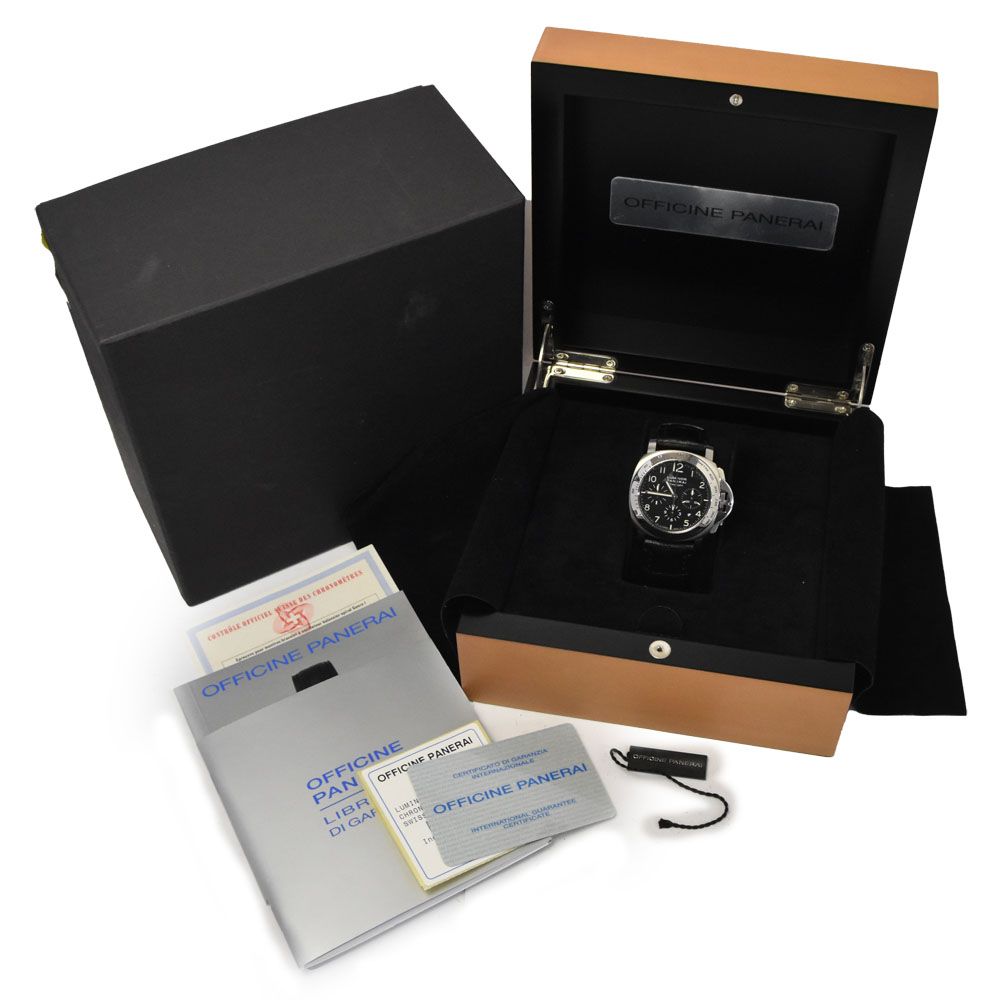 パネライ PANERAI PAM00196 ルミノール デイライト クロノグラフ デイト 自動巻き メンズ 良品 箱・保証書付き N#145649 ルミノール パネライ クロノ PANERAIパネライ『ルミノール スーパーコピー対策ニセモノ・パネライ撲滅企画 デイライト44mm