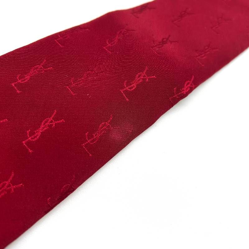 Yves Saint Laurent イヴサンローラン ネクタイ レッド 赤 絹 シルク