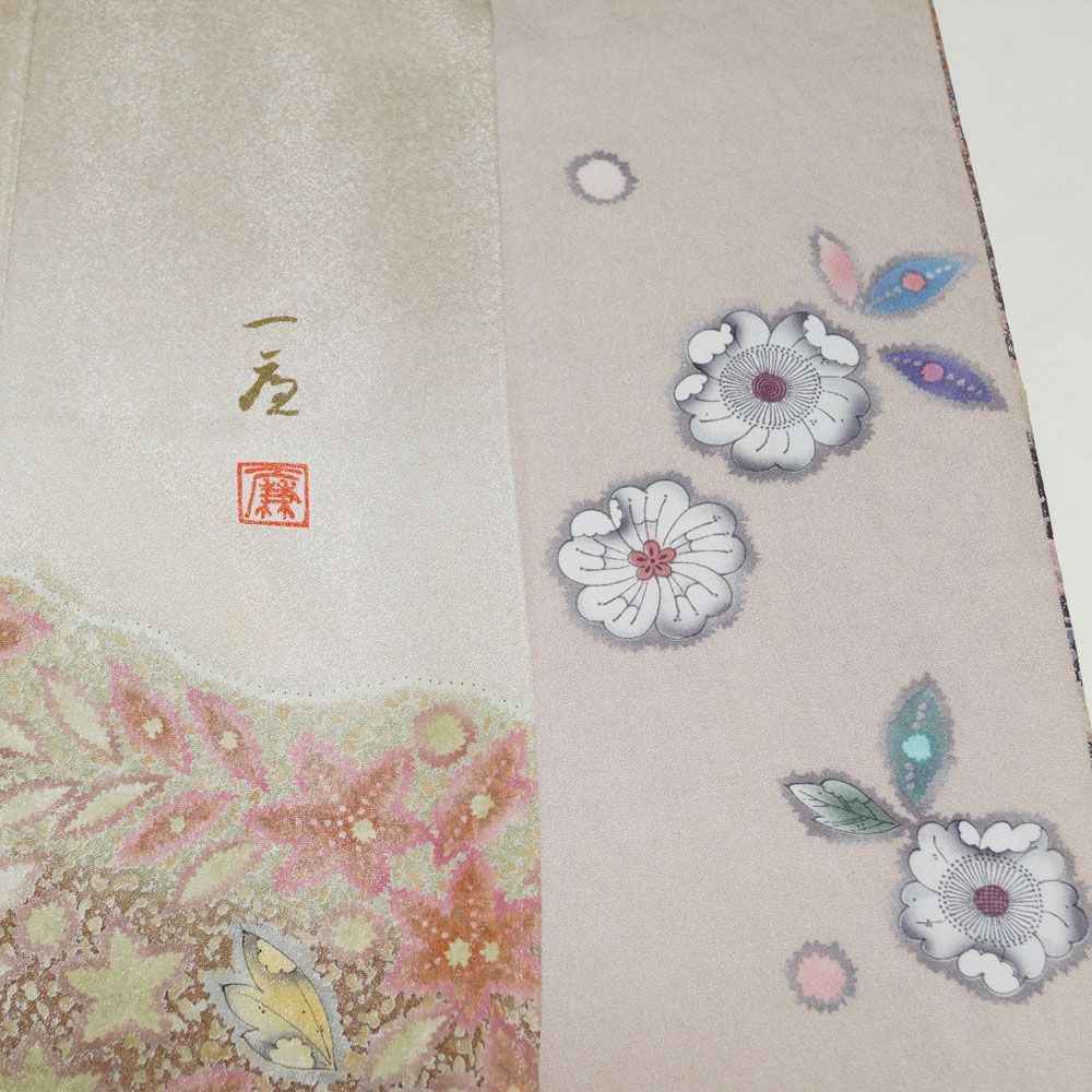 着物セット 吉乃一廉 訪問着・袋帯・帯締め 3点 セット 辻が花模様 M