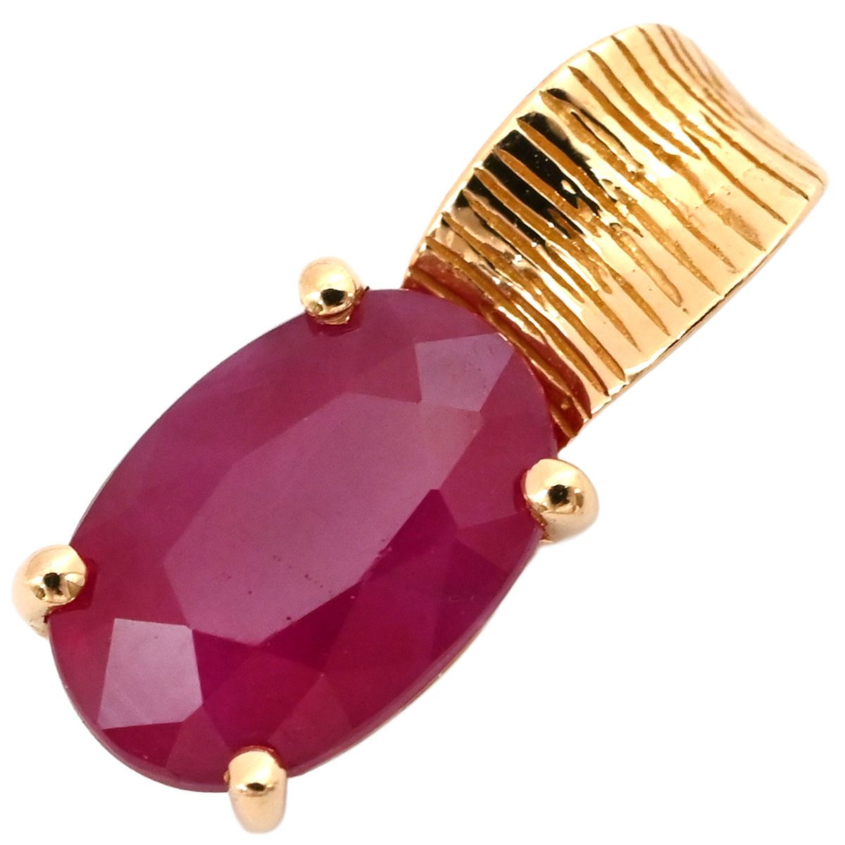 ペンダントトップ 0.50ct ルビー レッド×イエローゴールド Au750 18K 