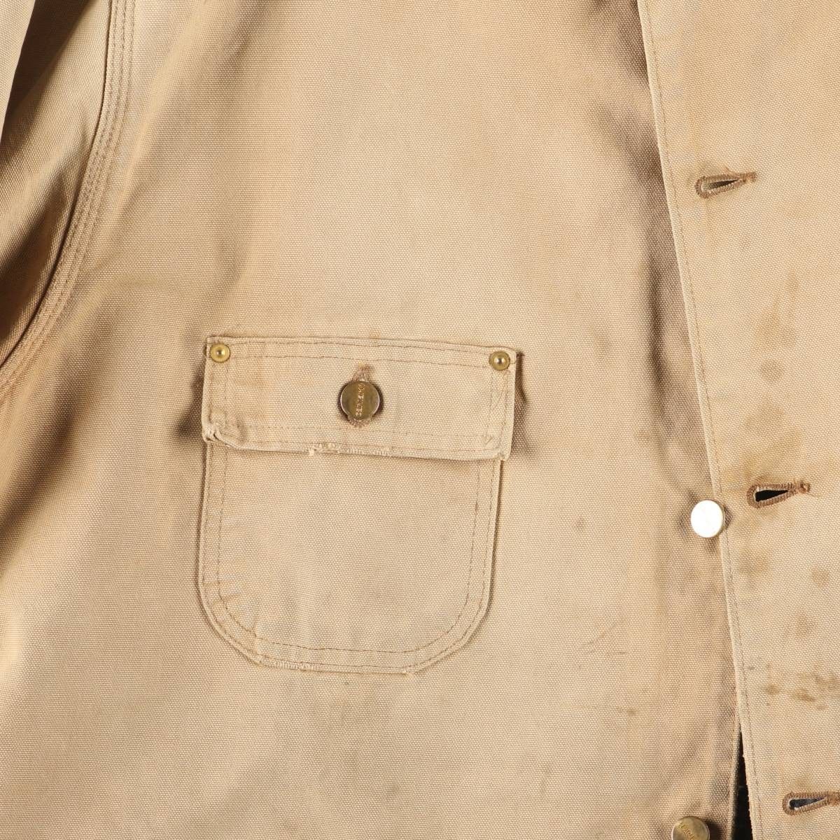 美品 カーハート ミシガンチョア ダック カバーオール 古着 カーハート Carhartt ミシガンチョアコート ダックカバーオール