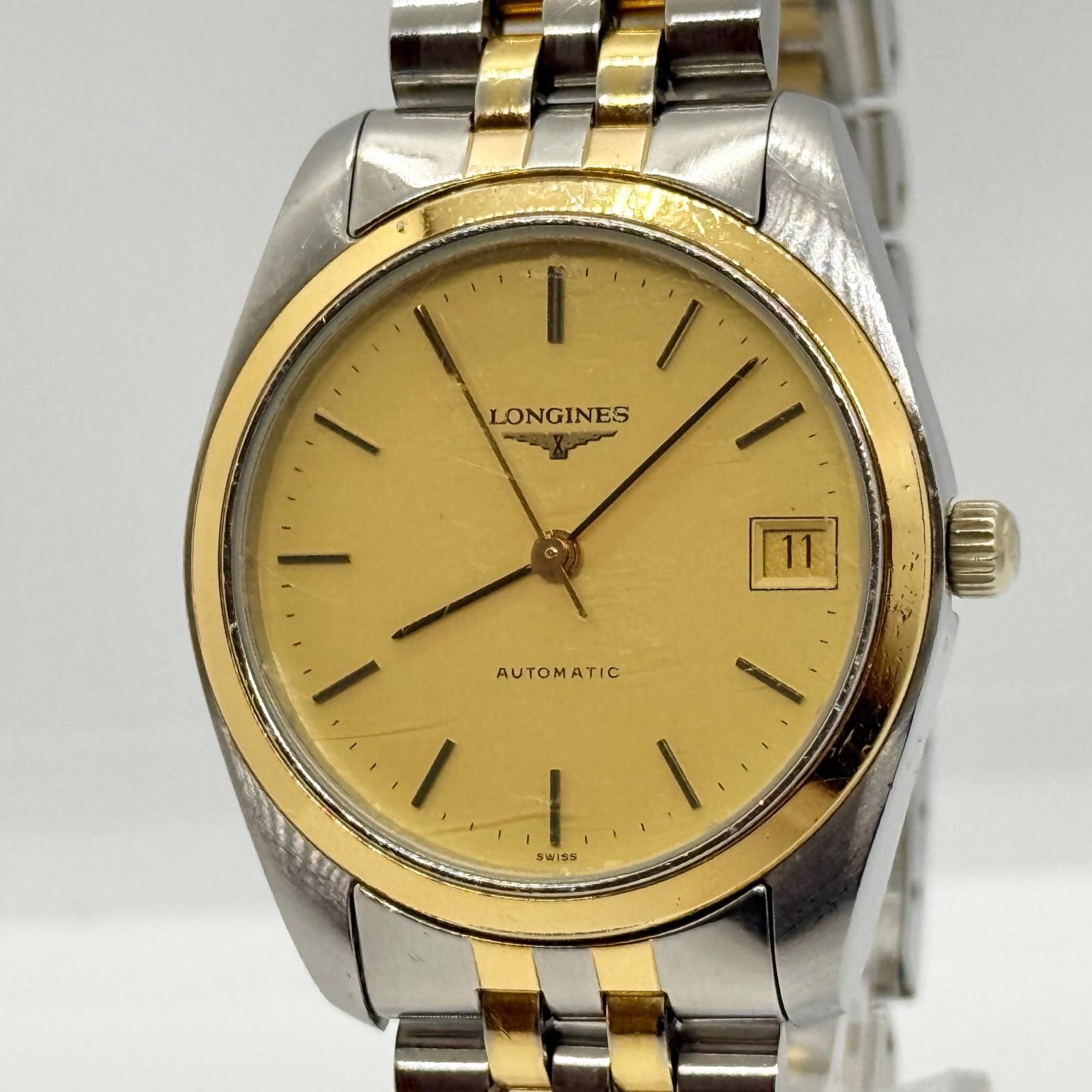LONGINES ロンジン ラウンド／コンビ L7.632.3 ゴールド AT メンズ 