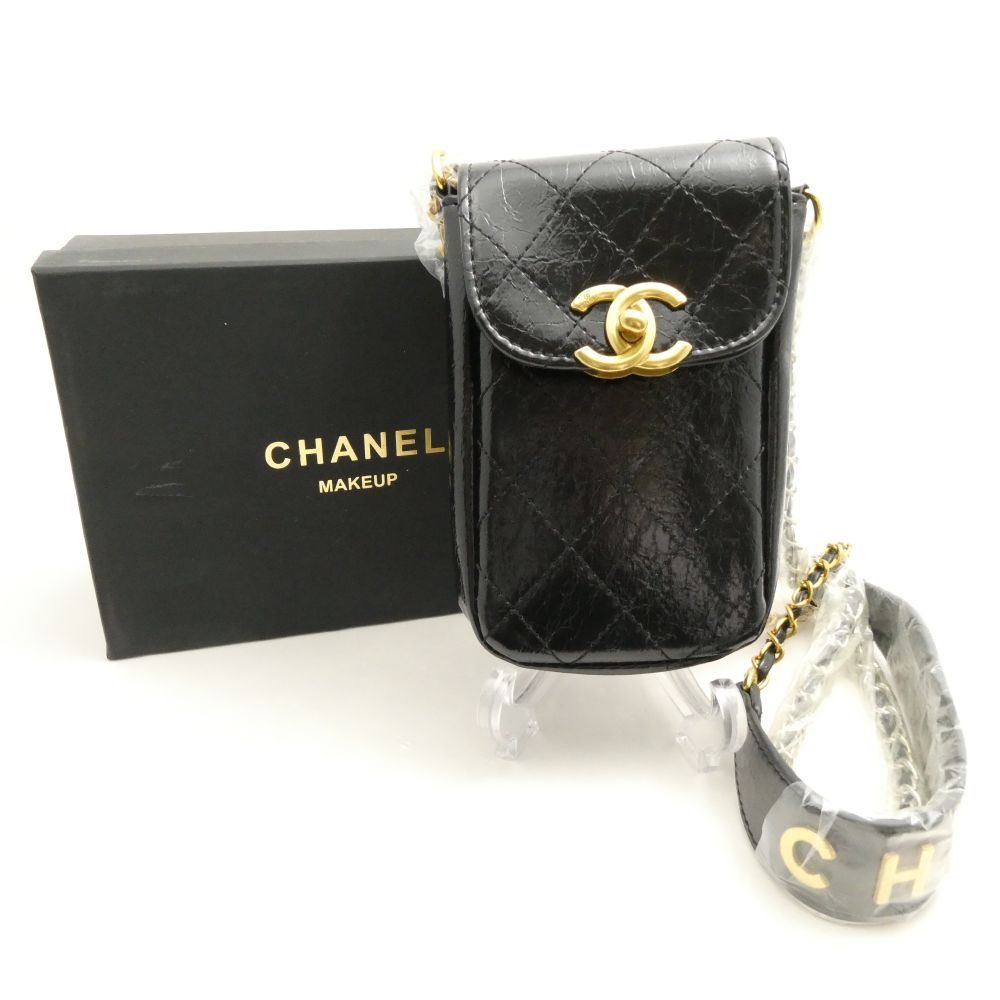 美品 CHANEL シャネル CHANEL MAKEUP スマホショルダー チェーンショルダー ノベルティ 希少 レア レディース AY8010