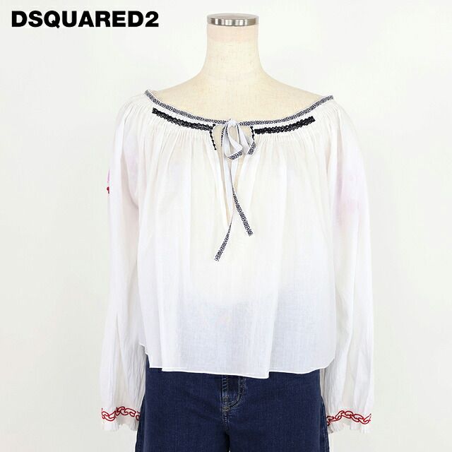 ディースクエアード DSQUARED2 レディース 長袖ブラウス デコルテ 