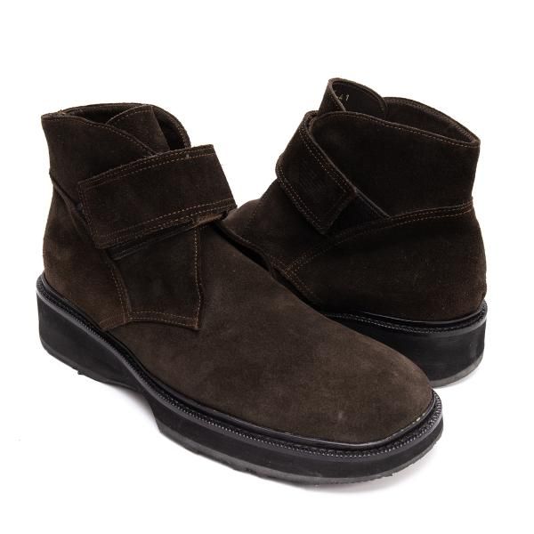 エンポリオアルマーニEMPORIO ARMANI ベルクロスウェードブーツ 焦げ茶41(25.5位) ARMANI エンポリオアルマーニEMPORIO ベルクロスウェードブーツ ブーツ