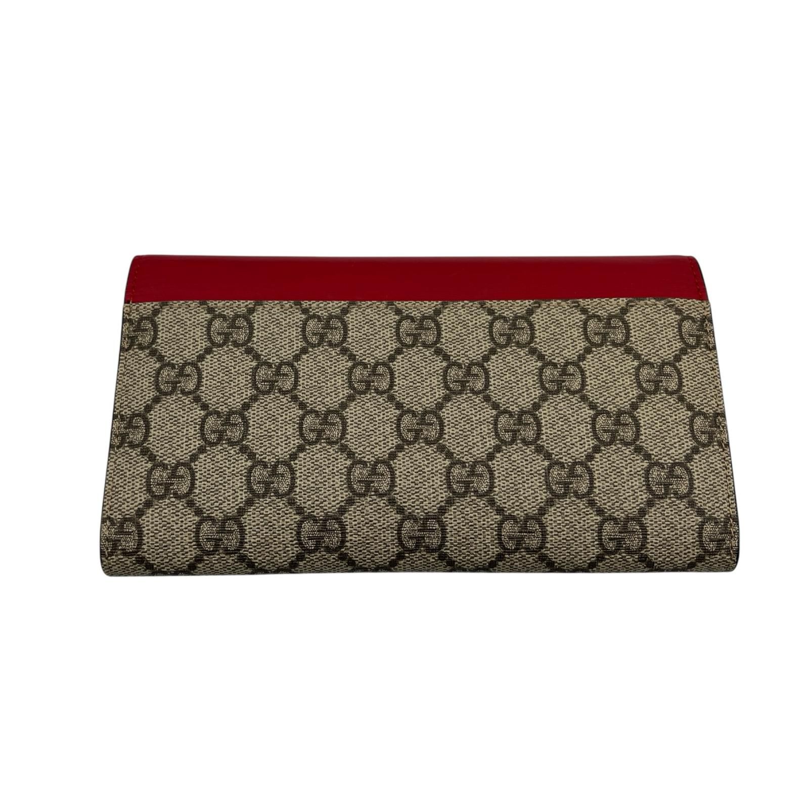 GUCCI エナメル長財布 レッド GGパターン GUCCI レッド GGパターン 長財布 【公式通販】