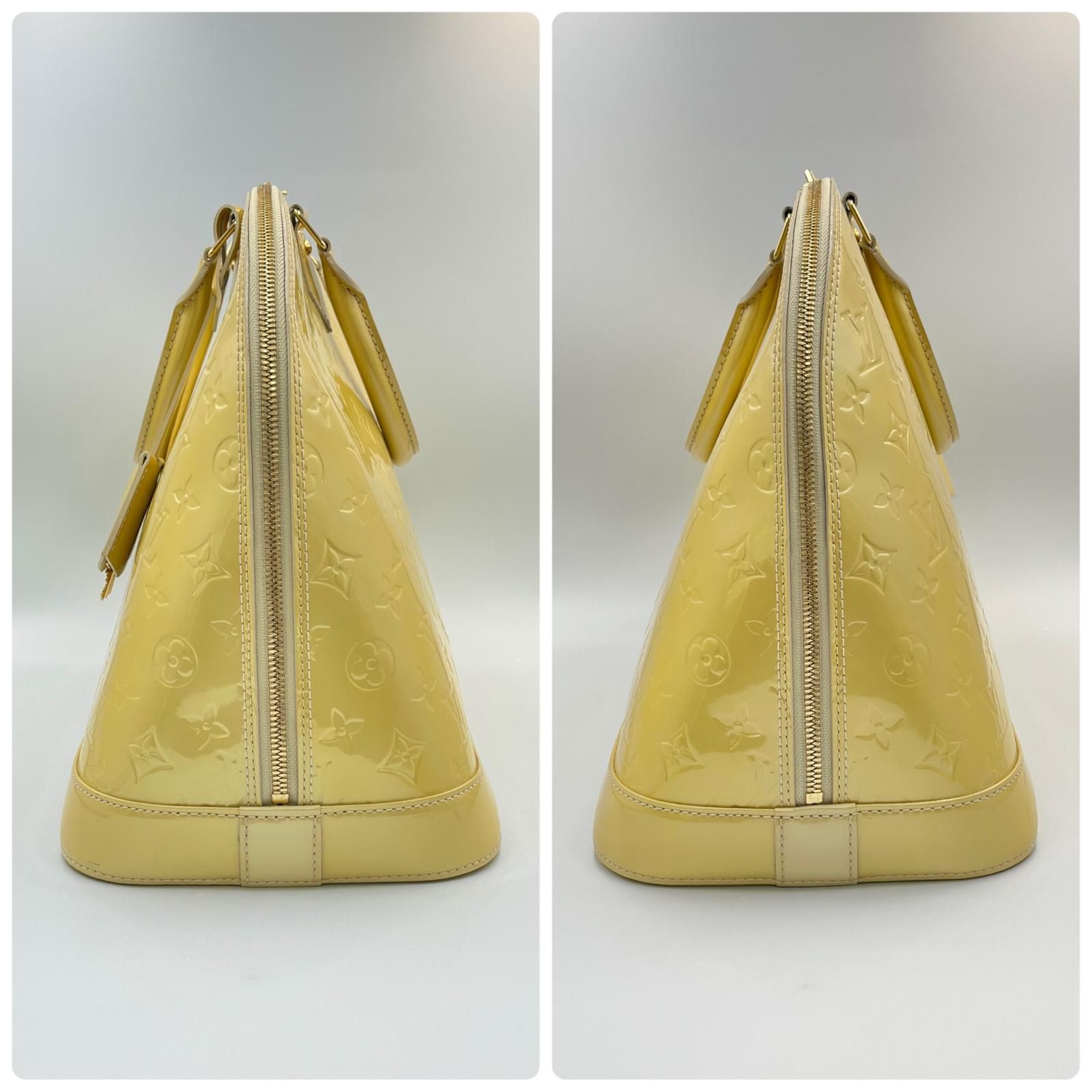 ルイヴィトン LOUIS VUITTON ハンドバッグ アルマGM ヴェルニ イエロー 