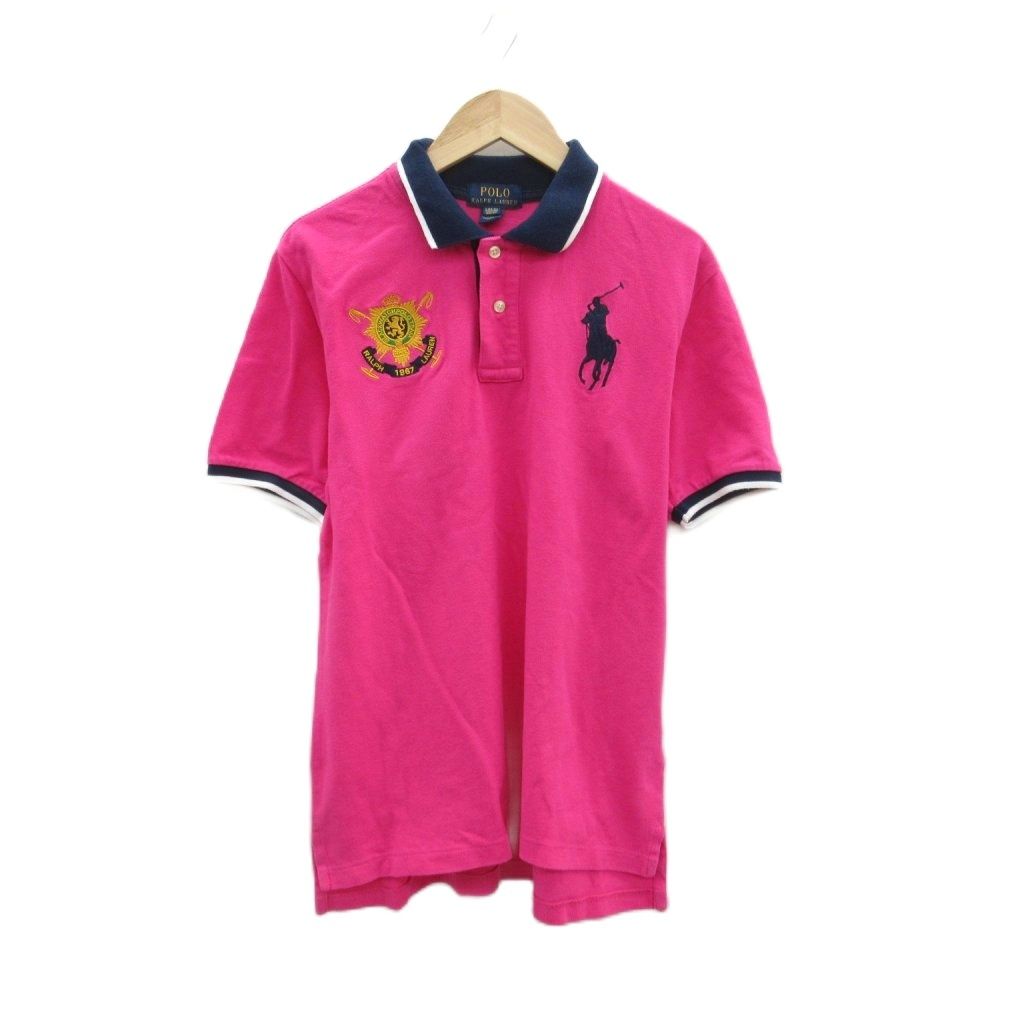 90s POLO ラルフローレンビッグポニーポロシャツM Custom Fit ポロ